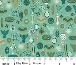 Fabric by the yard - Nutcracker Tradition Christmas Fabric Ornaments on Spearmint – Riley Blake Designs - image 3