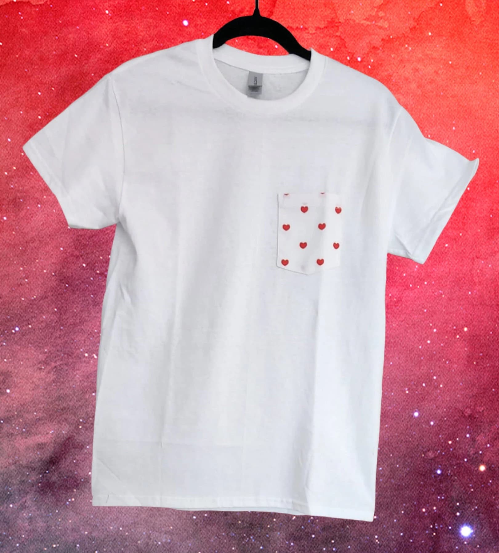 Valentine's Day Shirt | Custom Heart Pocket Unisex Tee
