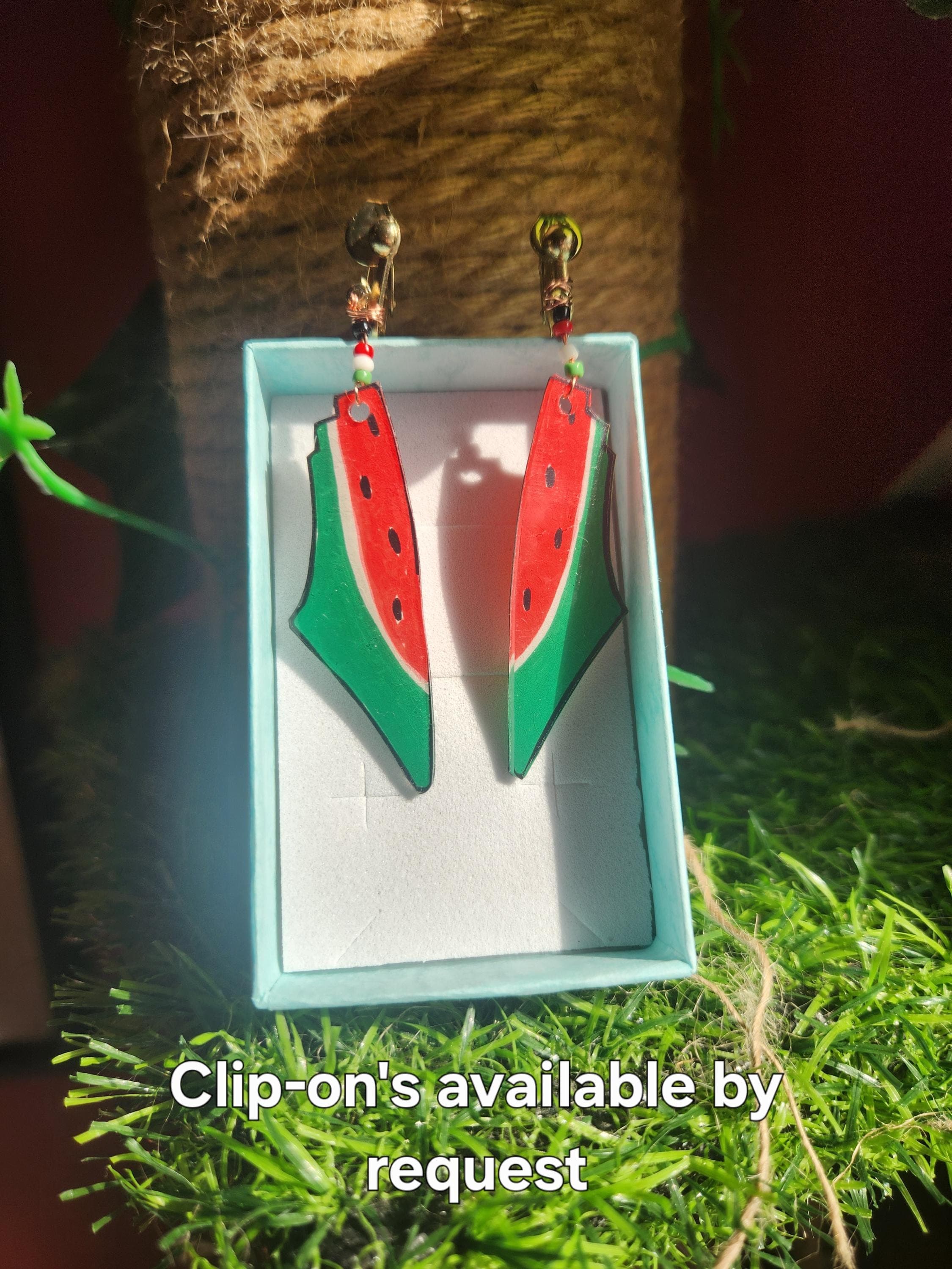 Palestine watermelon earrings for Gaza - image 2