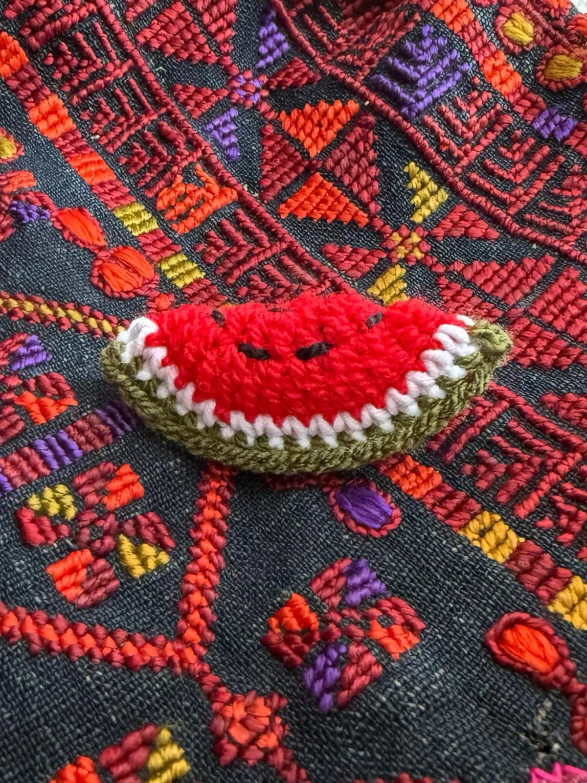 Handmade Watermelon Pin (3”) by Feryal Abbasi-Ghnaim
