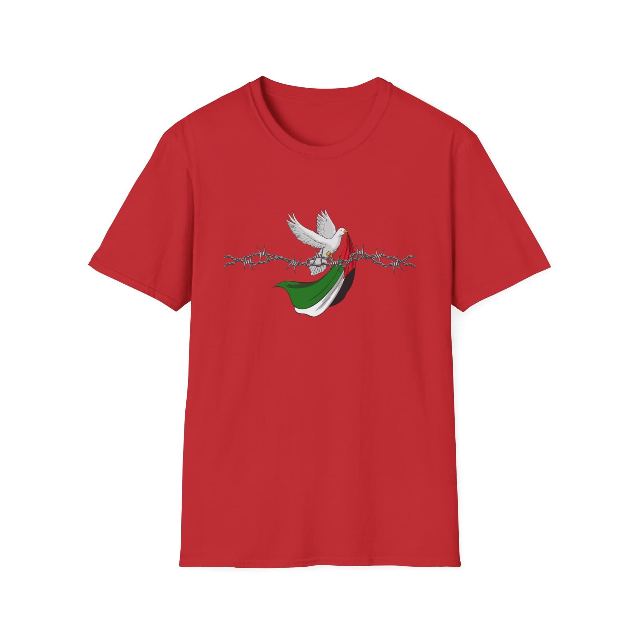 Palestine Dove T-Shirt, Unisex Cotton Tee - image 3