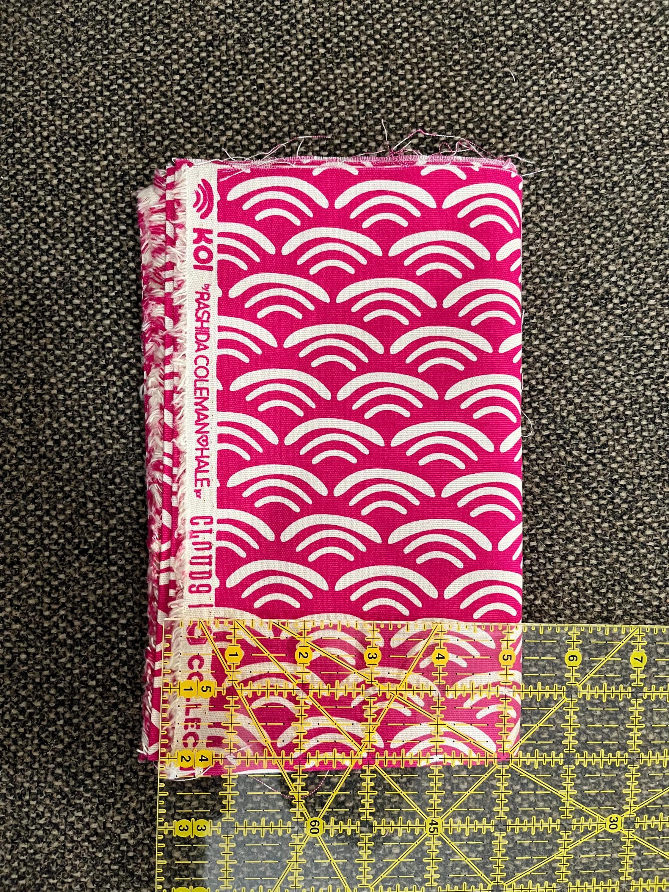 Koi Canvas Fabric by Rashida Coleman-Hale for Cloud 9 - 1 Yard organic cotton, HTF OOP in pink