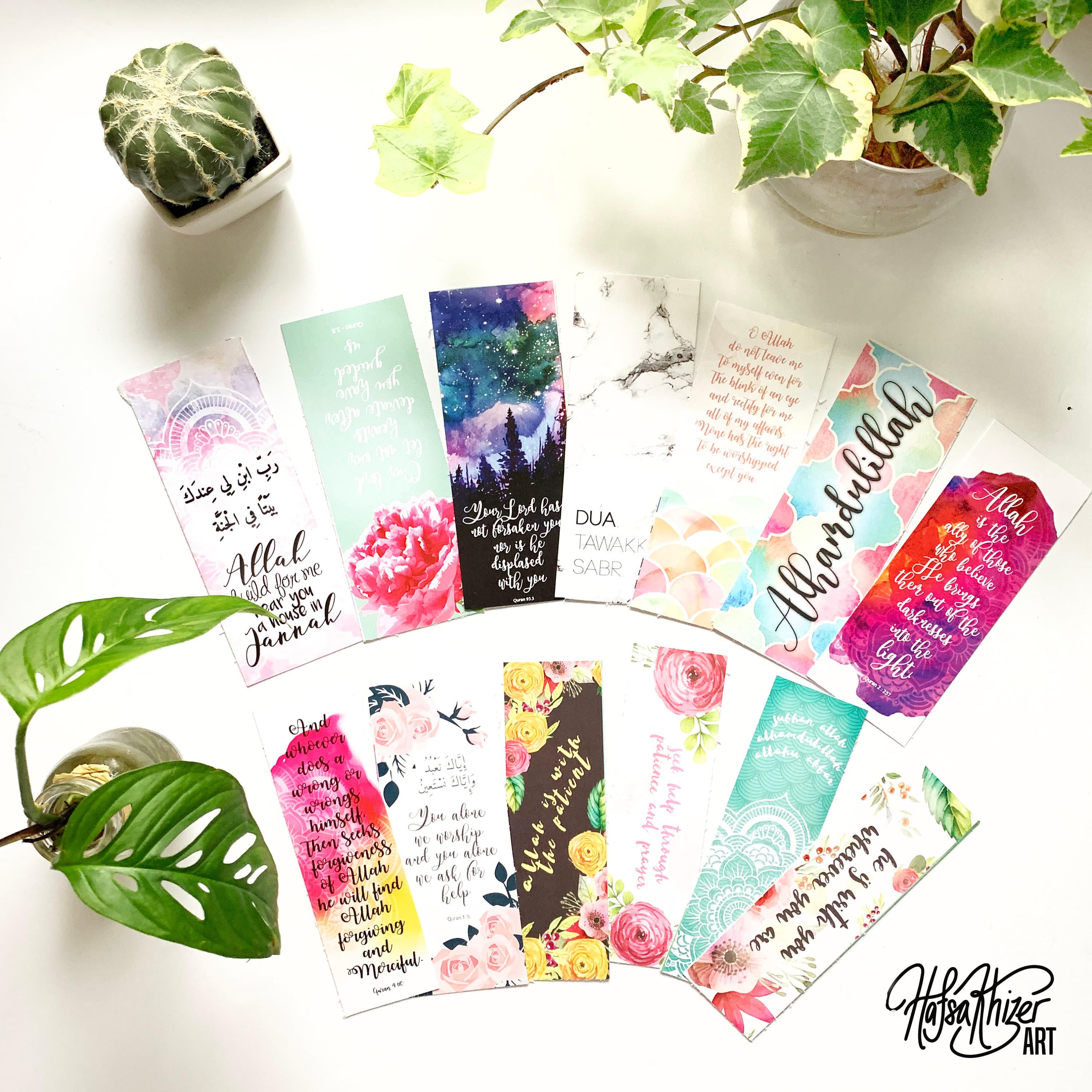 islamic bookmark set, floral quran paper bookmarks, Islamic party favors