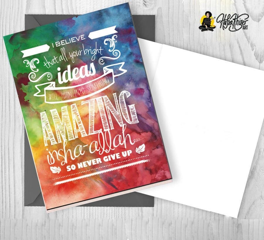 Islamic Card, Encouragement, kids, gradution
