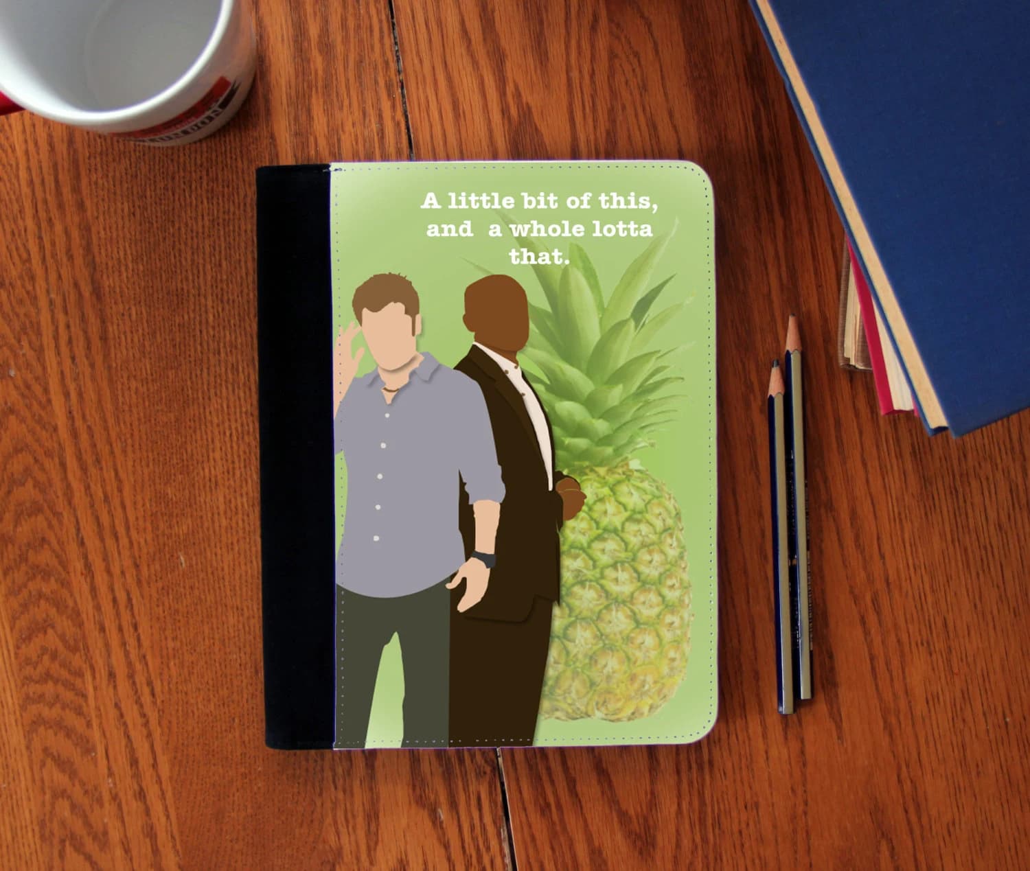 Psych "A little bit of this" Faux Suede Notebook in 3 Sizes!