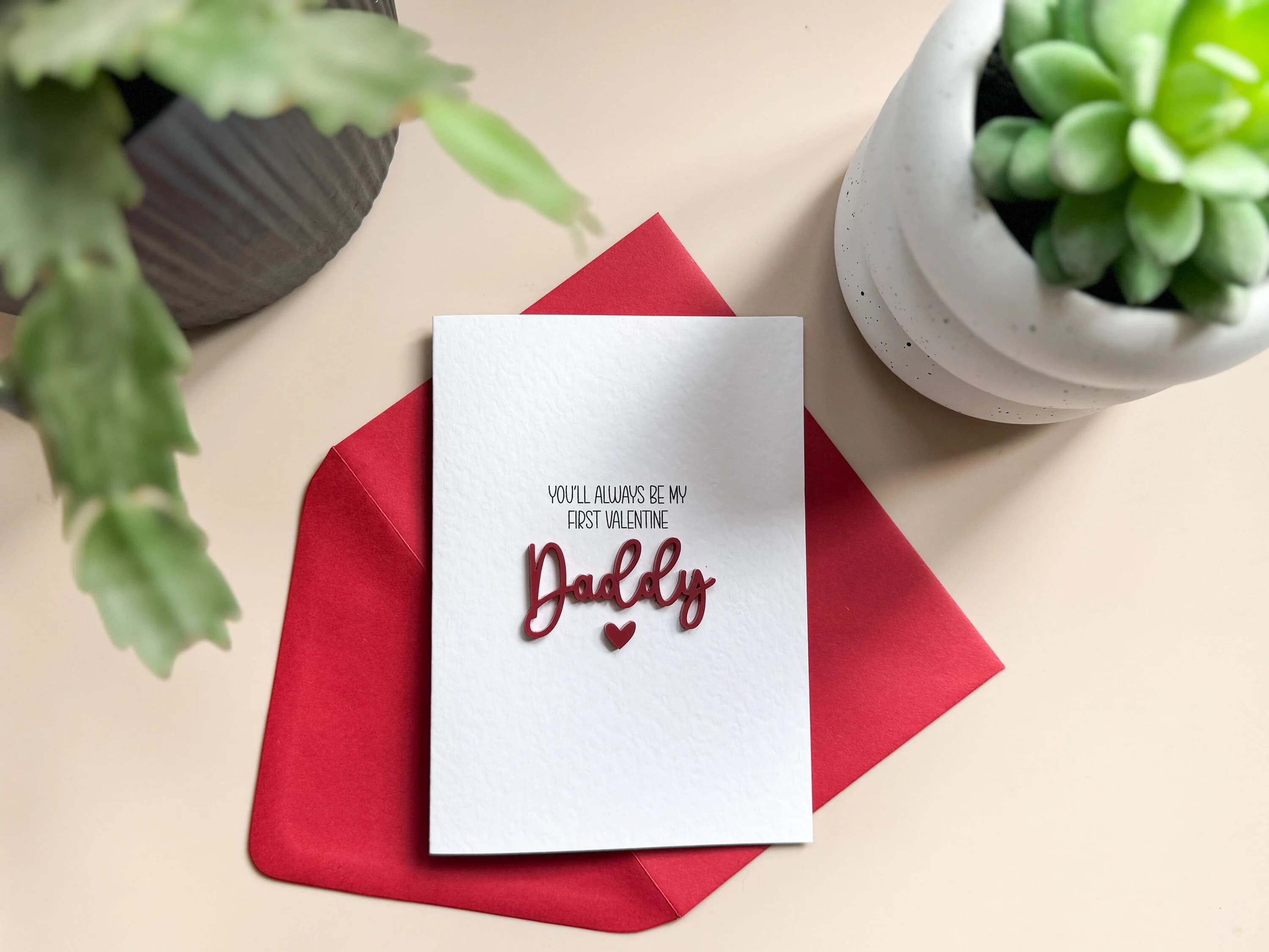 Luxury You'll Always Be My First Valentine Daddy Card Daughter Son Valentines Day