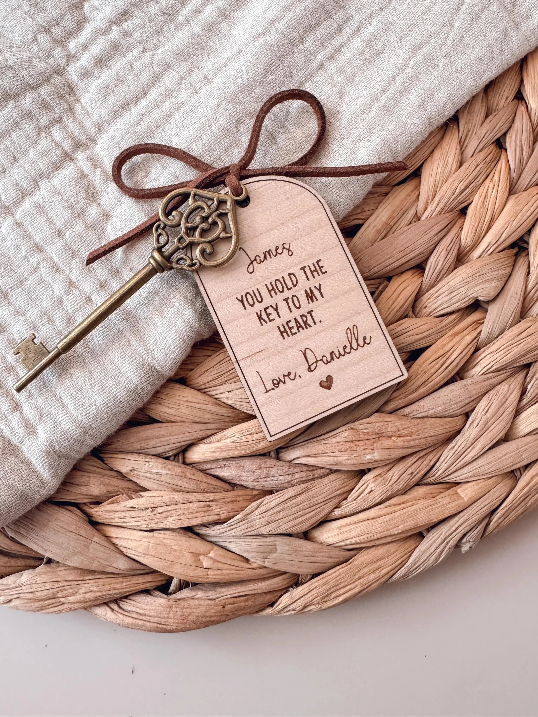Personalised You Hold The Key To My Heart Romantic Valentines Love Gift Keepsake For Him Her