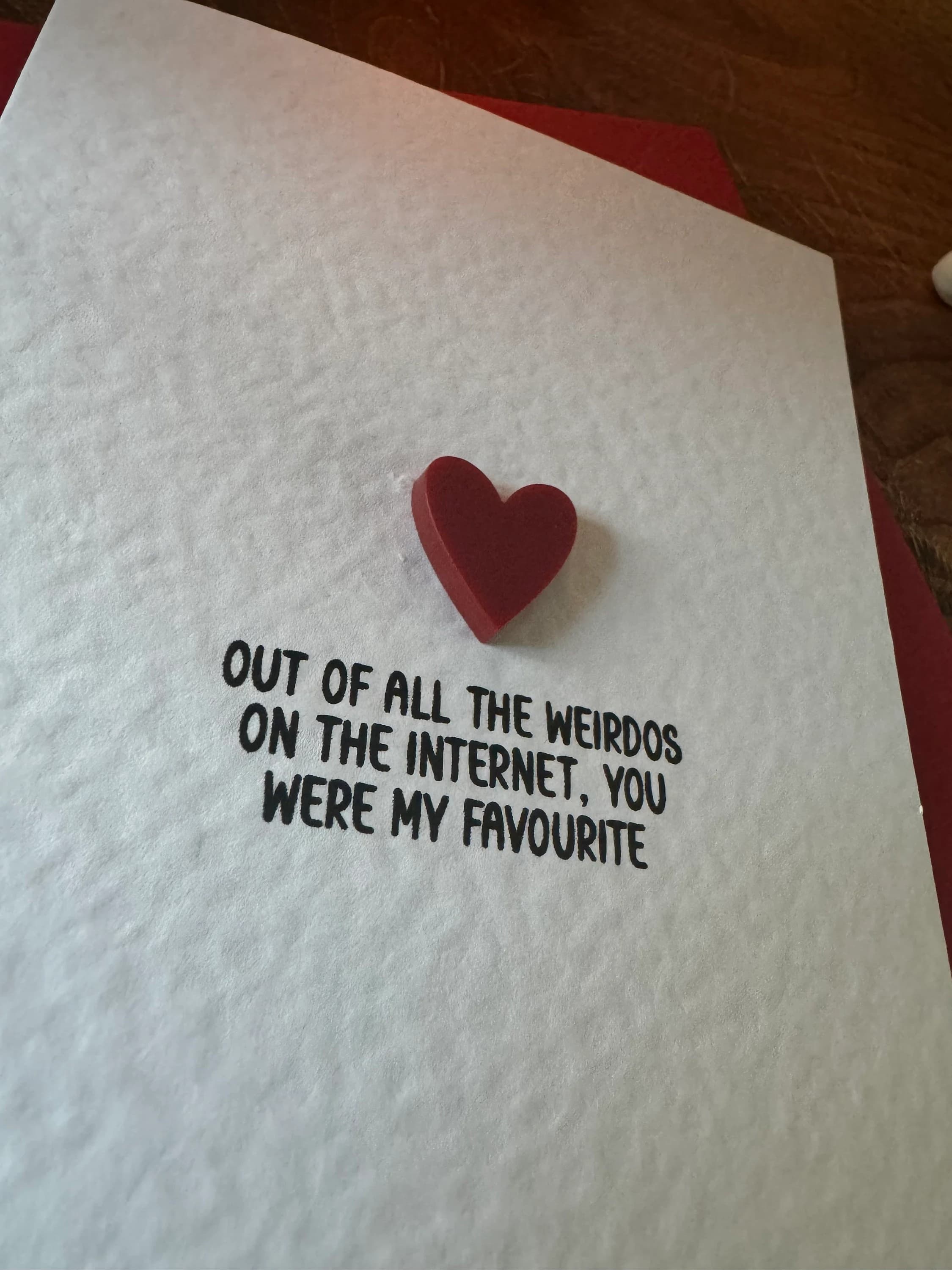 Out Of All The Weirdos On The Internet, You Were My Favourite - Funny Valentines Card for Him Her - image 2
