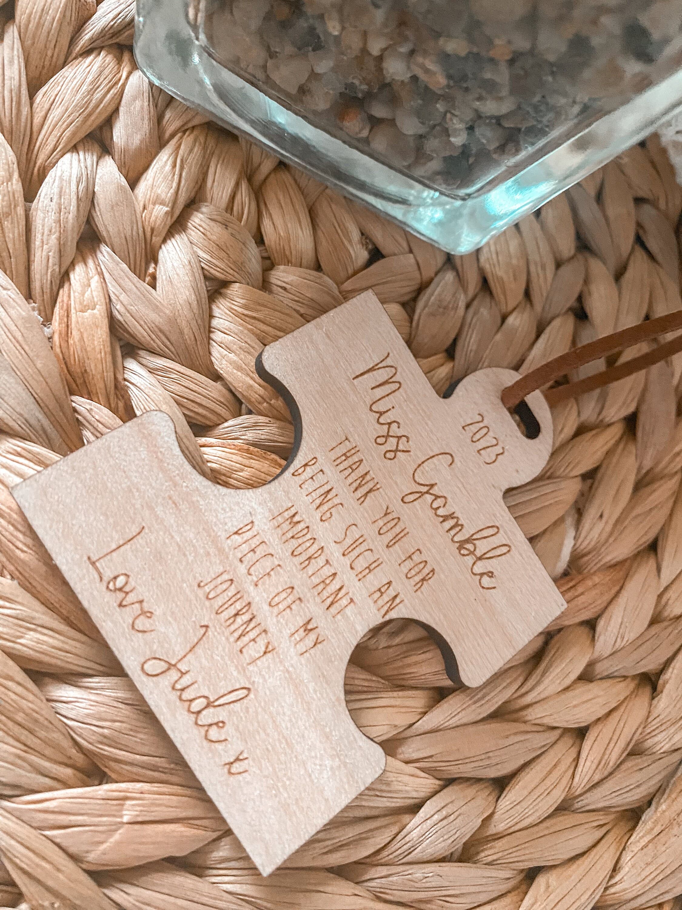Thank You For Being Such An Important Piece Of My Journey Wooden Jigsaw Teachers End Of Term Gift - image 3