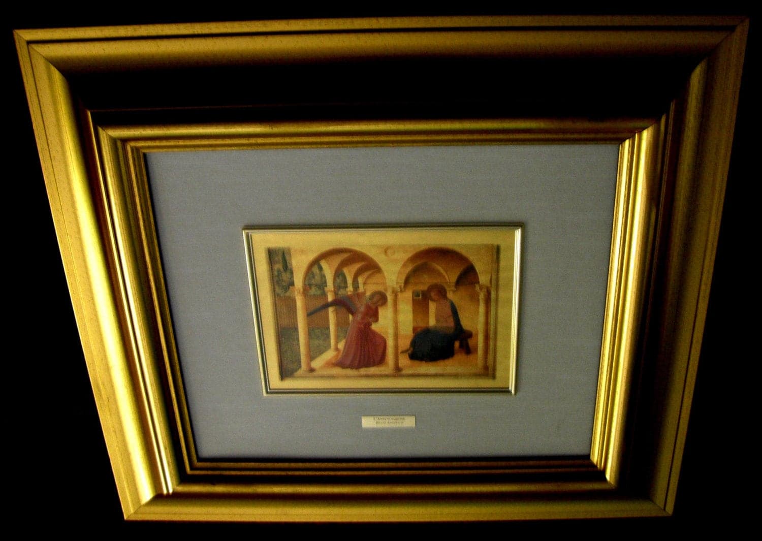 Stunning Rare Vintage Italian Renaissance 23 Gold Leaf Miniature reproduction AFTER Beato Angelico L'Annunciazione -  The Annunciation - image 4