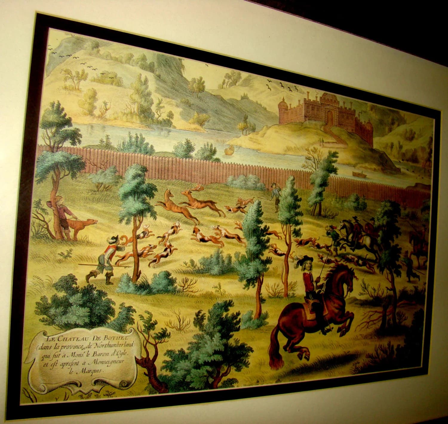 Lithograph AFTER Antique Equestrian Painting by Abraham van Diepenbeeck Rare Large Framed Vintage Very Detailed Stunning Reproduction - image 3