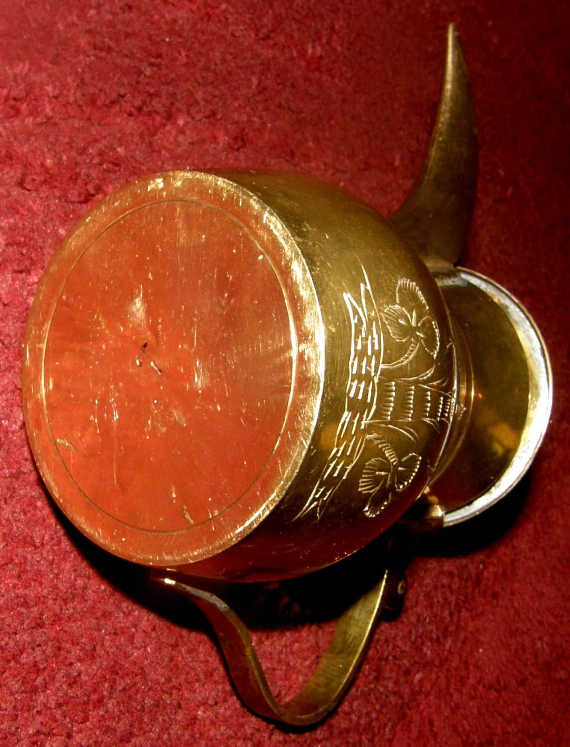 Saudi Arabia Solid Brass Dallah Coffee Pot – Islamic Brass Tea Pot - Pitcher - Traditional Handmade Middle Eastern Ottoman Metal-ware - image 5