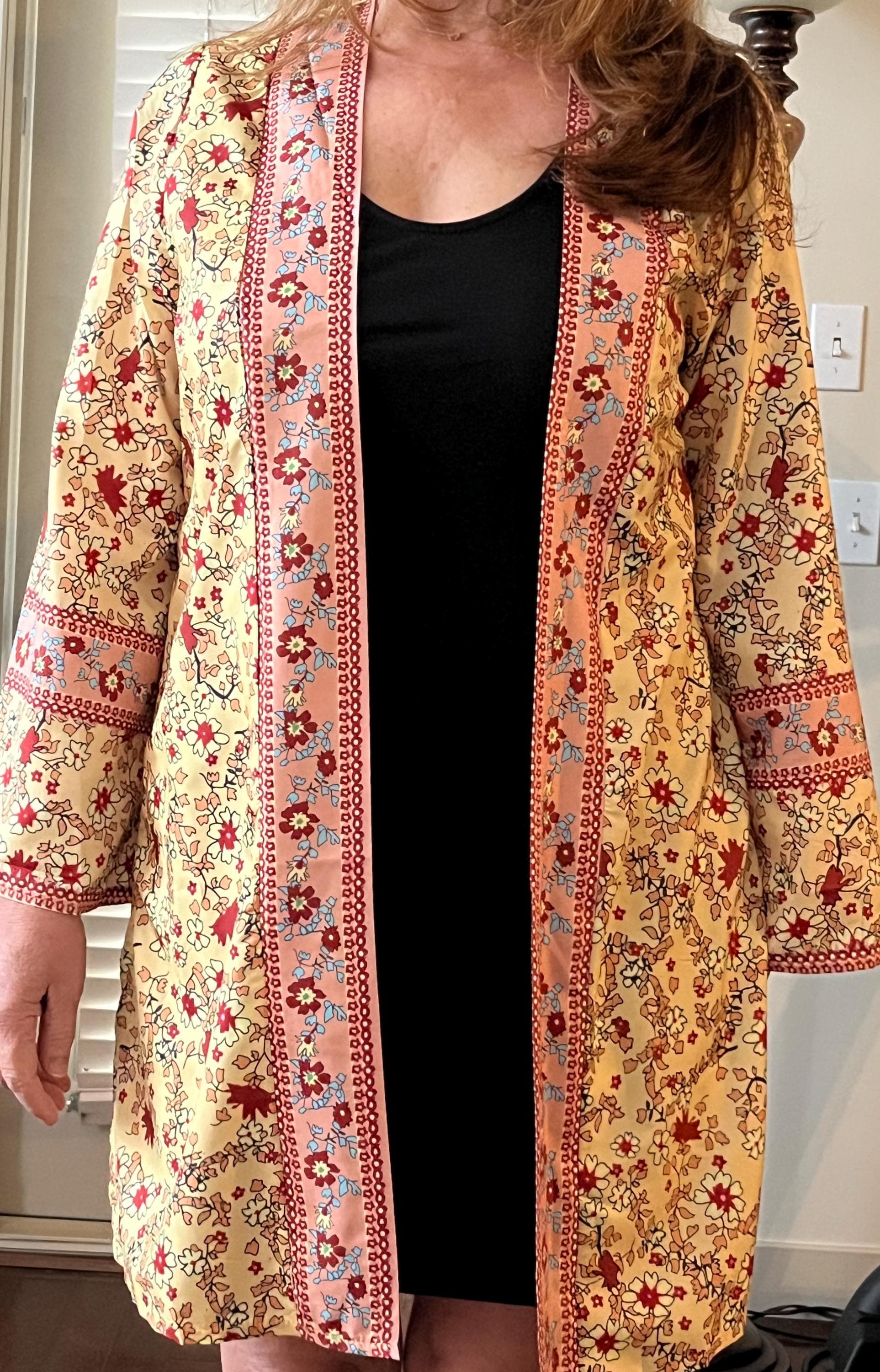 White and pink Open Kimono - image 3