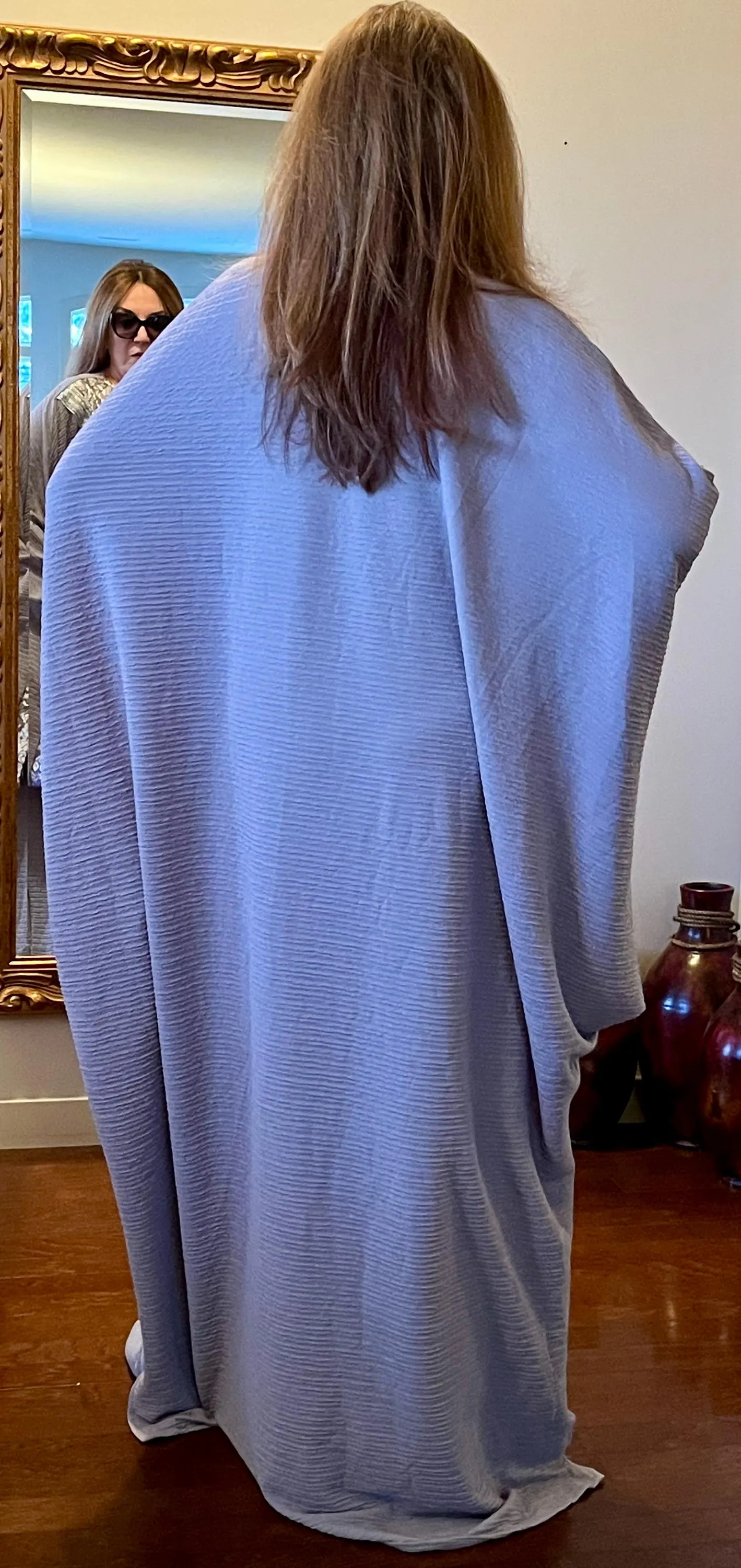 Light Periwinkle Purple Long Kaftan Abaya - image 5