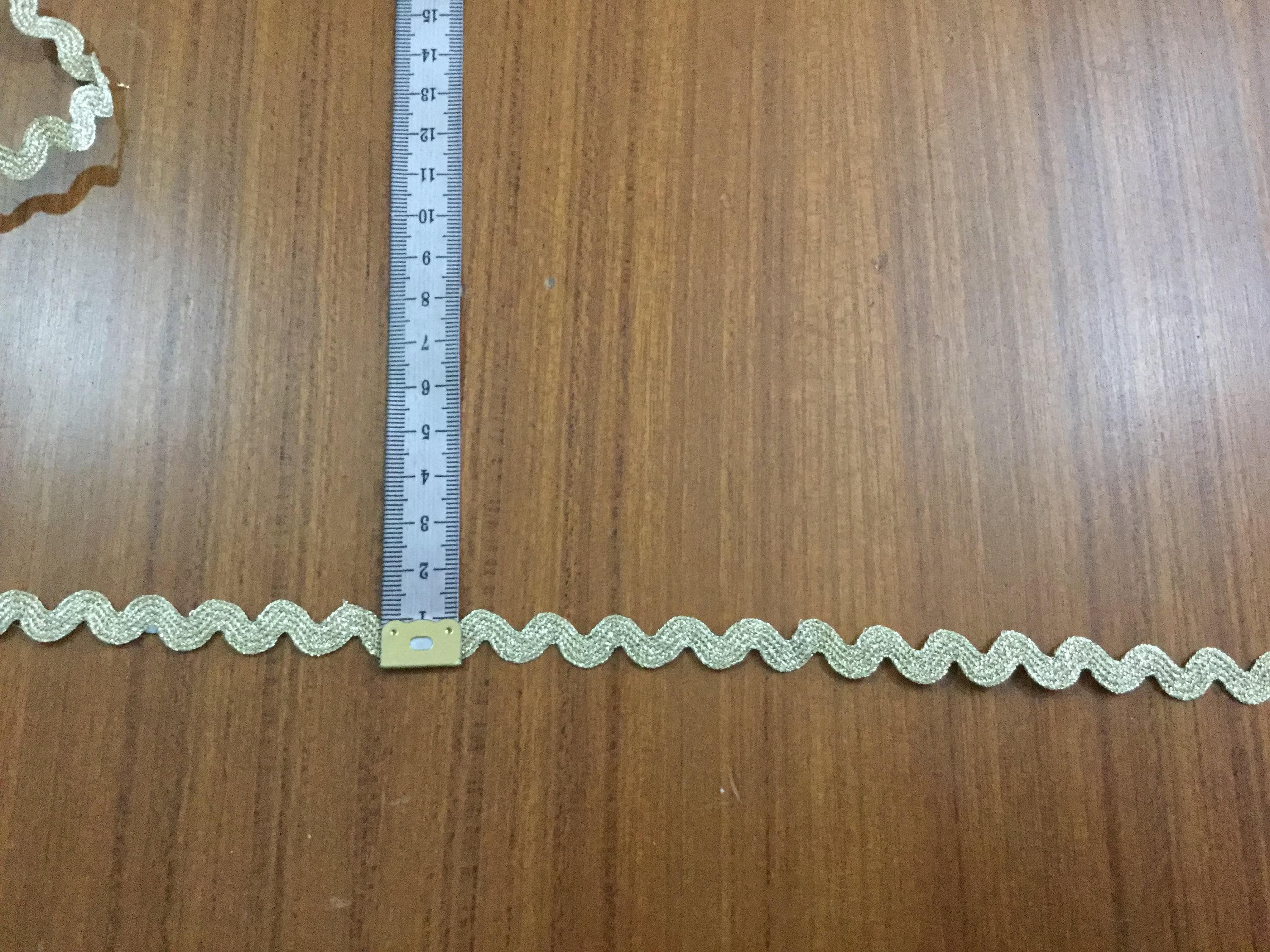 3 yards Golden Trim - Gold Ribbon Trim - Golden Wave Rick Rack Ribbon (SALE) - image 4