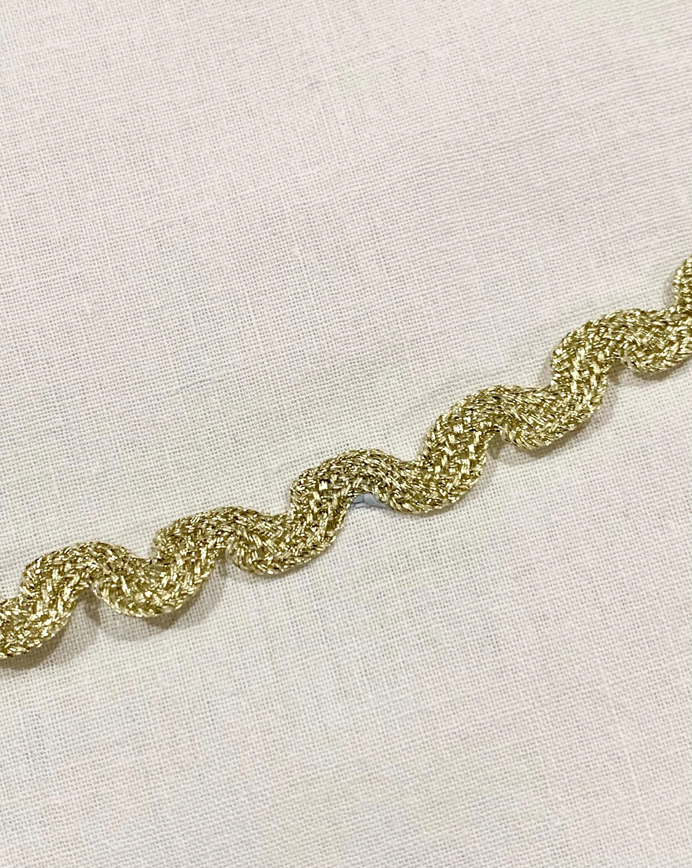 3 yards Golden Trim - Gold Ribbon Trim - Golden Wave Rick Rack Ribbon (SALE)