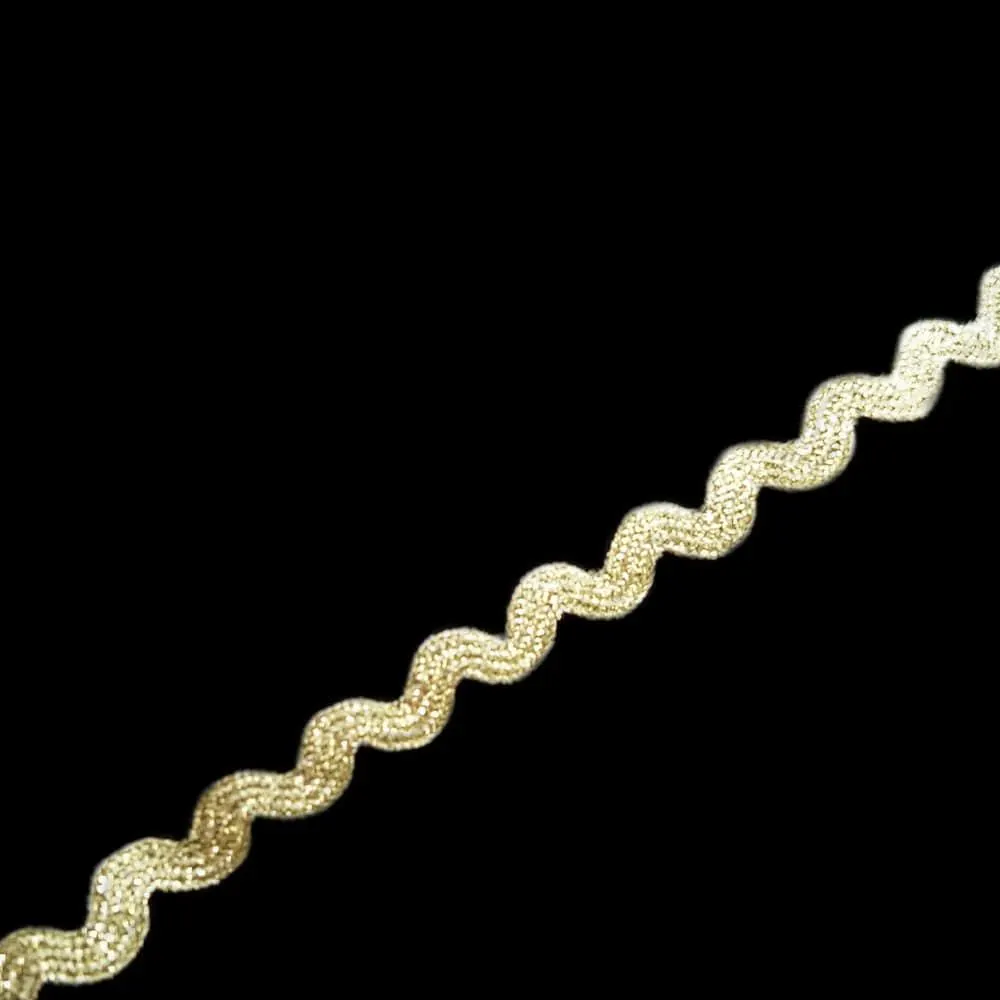 3 yards Golden Trim - Gold Ribbon Trim - Golden Wave Rick Rack Ribbon (SALE) - image 3
