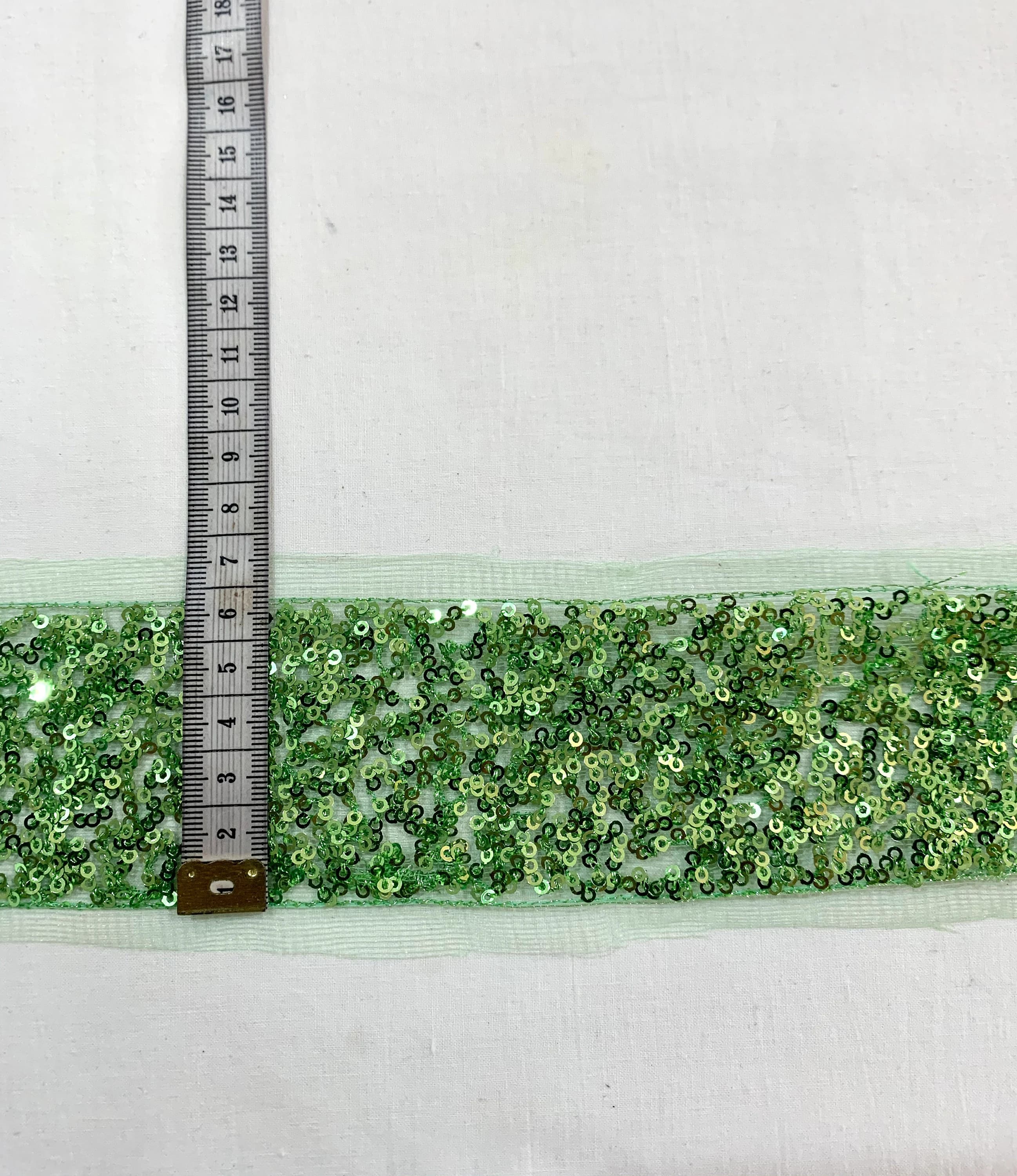 Green sequins Trim, Green embroidered Trim,tulle trim, Green  sparkling trim, Home Decor trim, Green sequins trim. - image 4