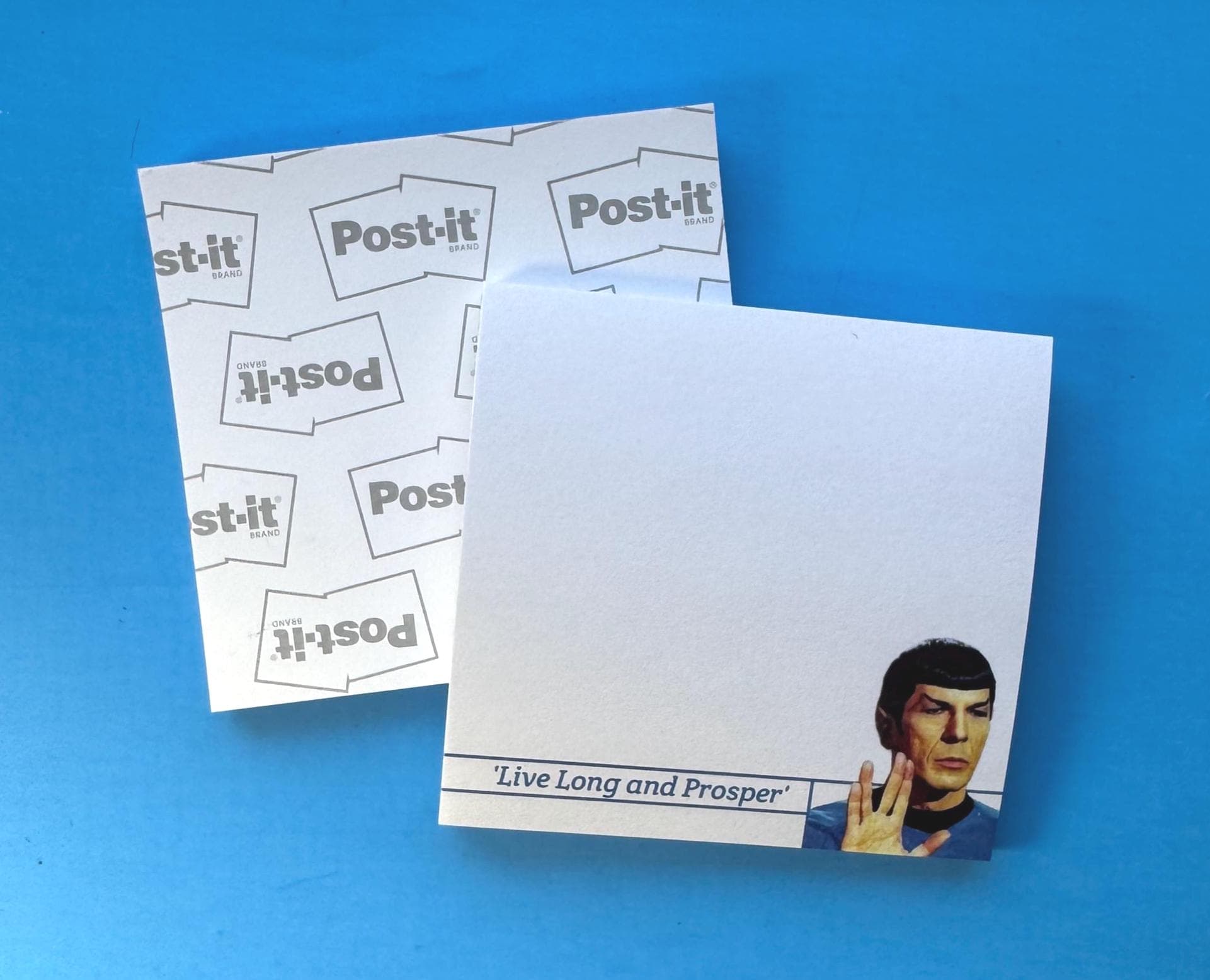 Star Trek Post-It Notepad, Mr Spock, Live Long and Prosper, Star Trek Fan Gift