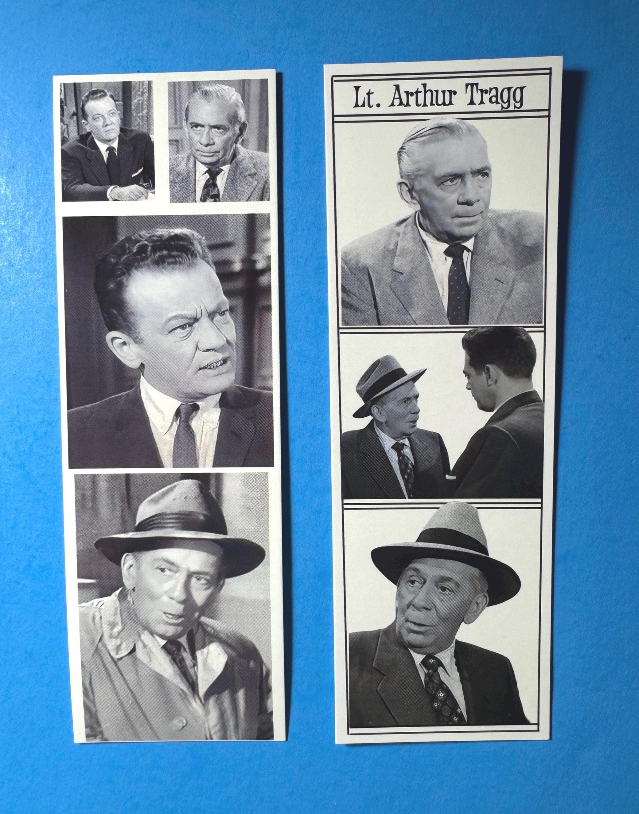 Perry Mason Bookmark Set, Hamilton Burger,  Lt. Tragg Fan Gift, Ray Collins, Lt. Tragg Bookmark, Perry Mason, Raymond Burr - image 3