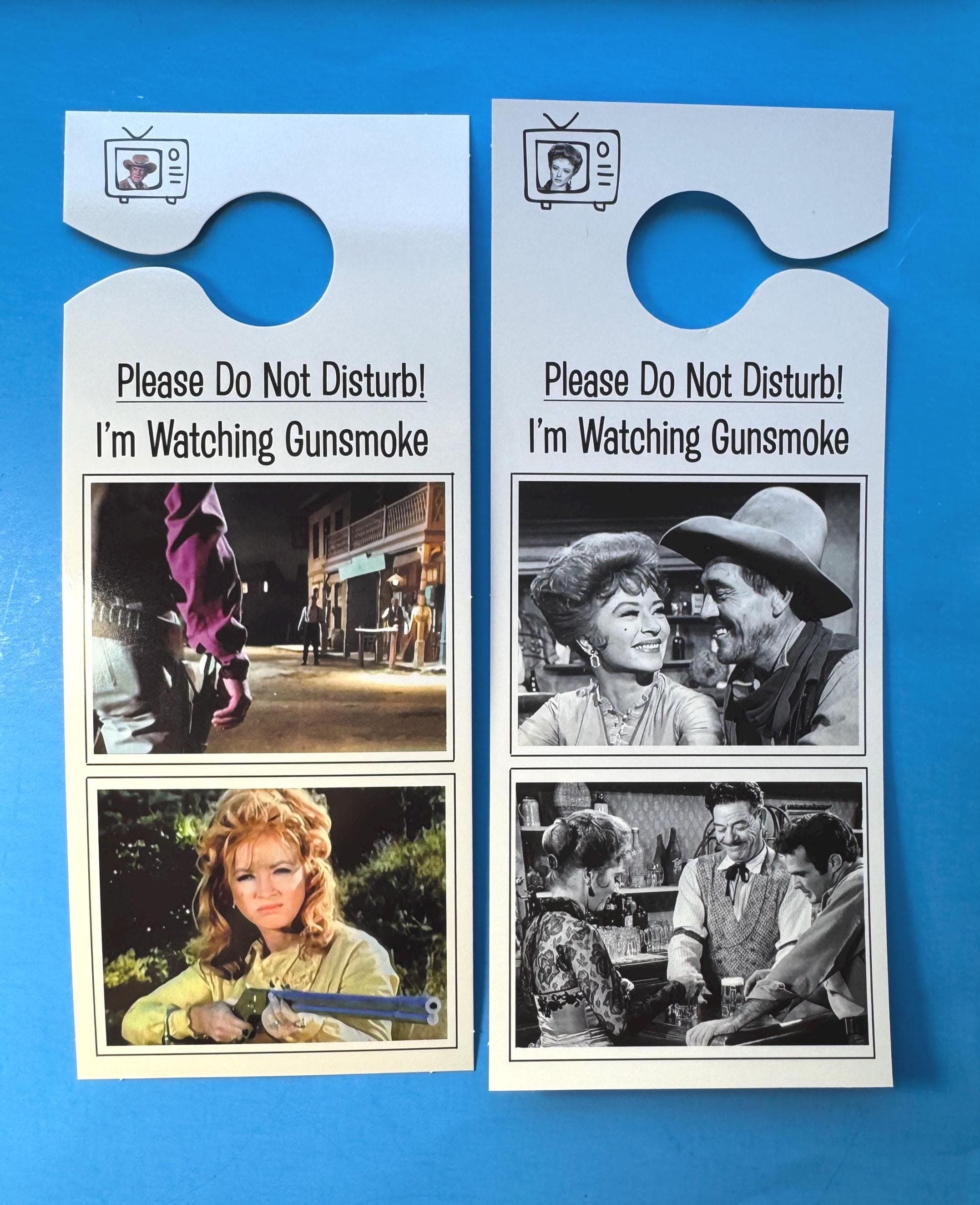 Gunsmoke TV Show 'Do Not Disturb' Doorknob Hanger, Miss Kitty, Festus, Gunsmoke Cast, Gunsmoke Fan Gift