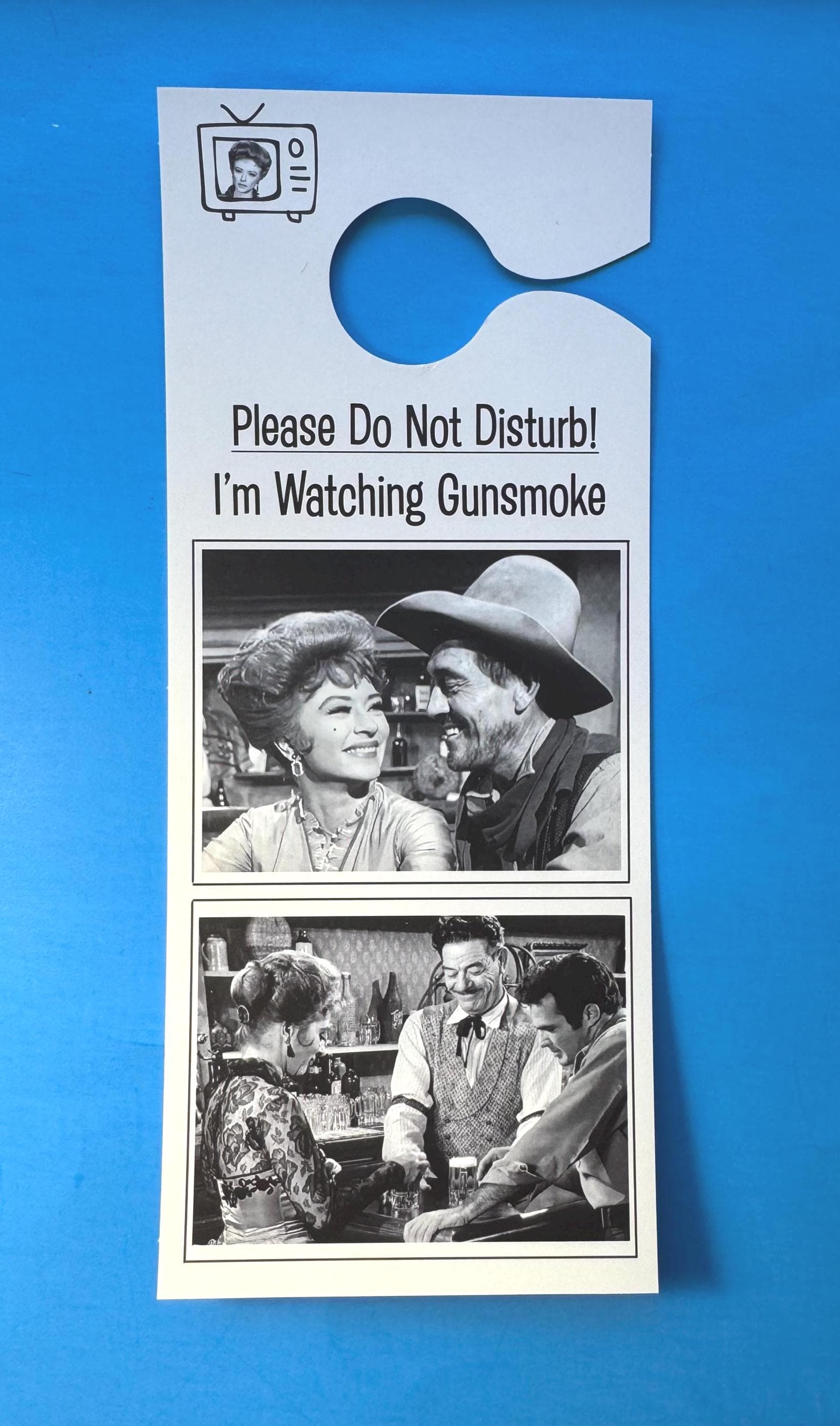Gunsmoke TV Show 'Do Not Disturb' Doorknob Hanger, Miss Kitty, Festus, Gunsmoke Cast, Gunsmoke Fan Gift - image 4