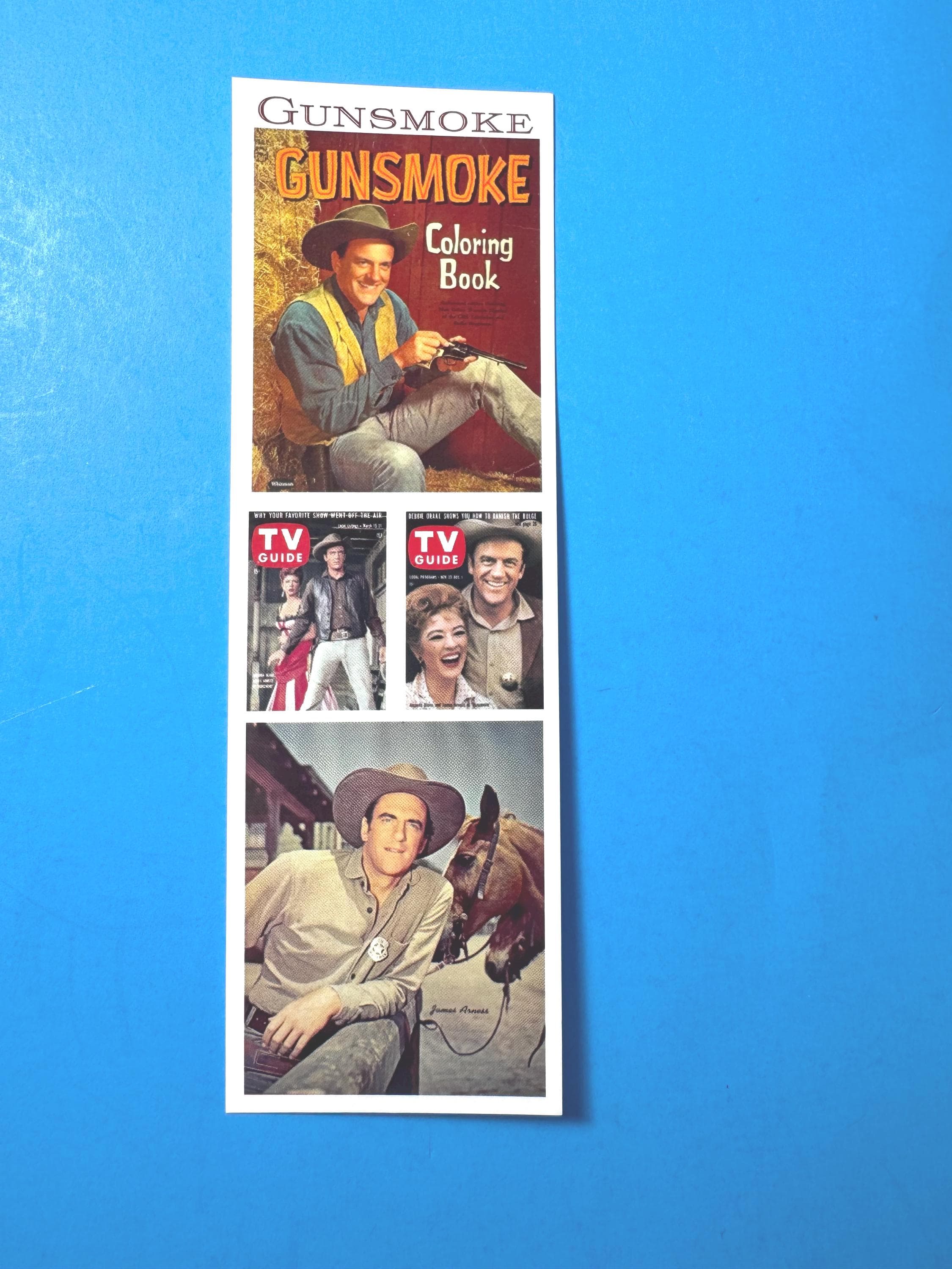 Gunsmoke TV Western Bookmark Set, Marshal Matt Dillon, Miss Kitty, Vintage Gunsmoke Comic Books, Toys, TV Guide - image 4