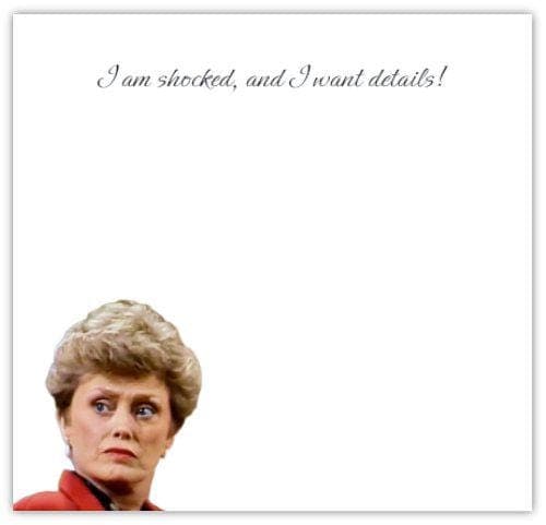 Golden Girls Post-It Notepad, Post-It Notes, Classic TV, Funny Post-It Notepad, Blanche Devereaux, Golden Girls, - image 3