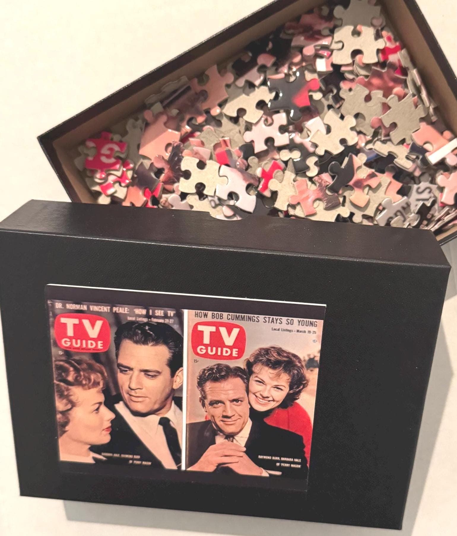 Perry Mason TV Show Jigsaw Puzzle, Perry Mason TV Guide Puzzle, Perry Mason Magnet, Perry Mason, Raymond Burr, Barbara Hale