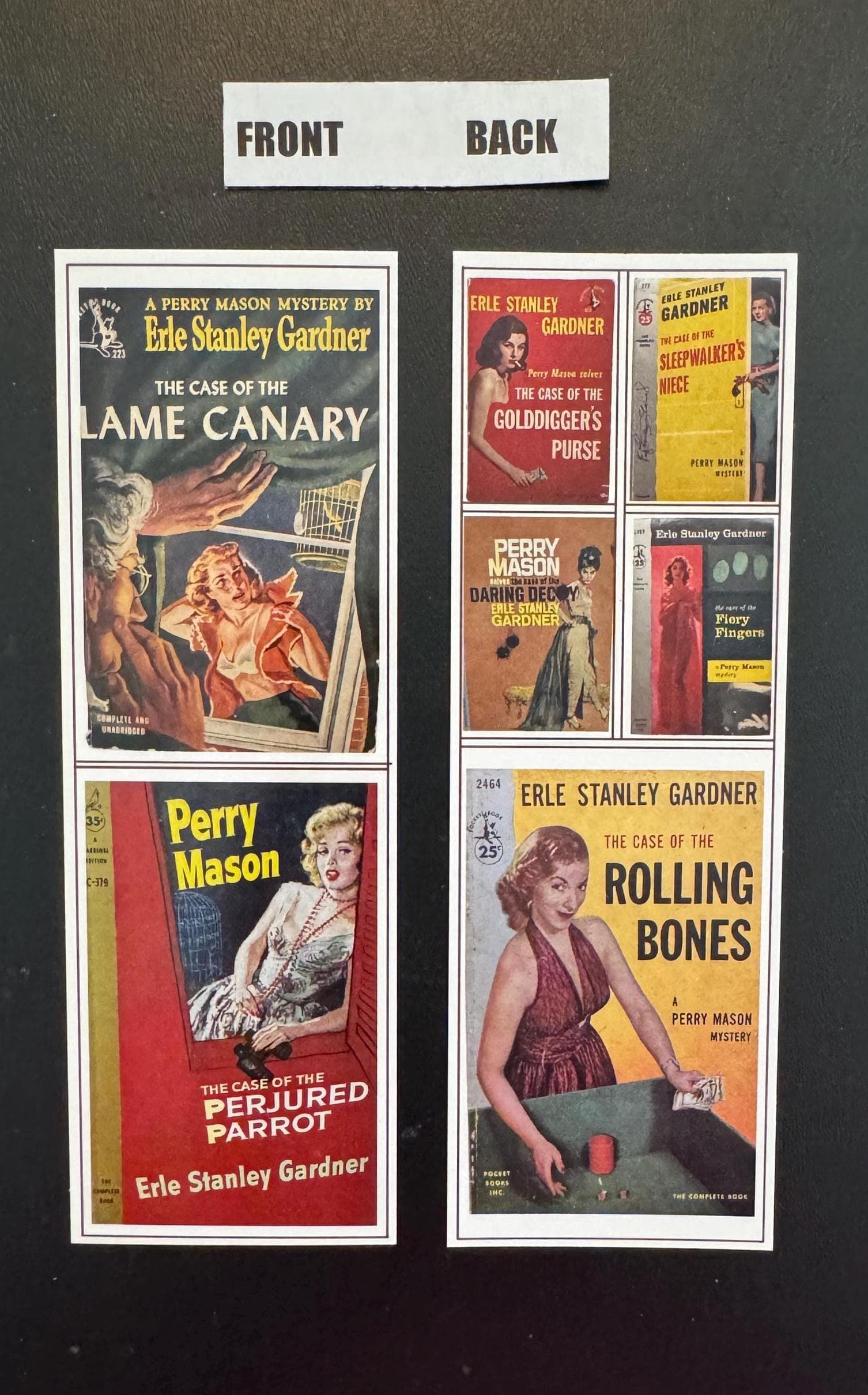 Perry Mason, Erle Stanley Gardner, Perry Mason Book Covers Bookmark, Vintage Mystery Novels, Noir - image 5