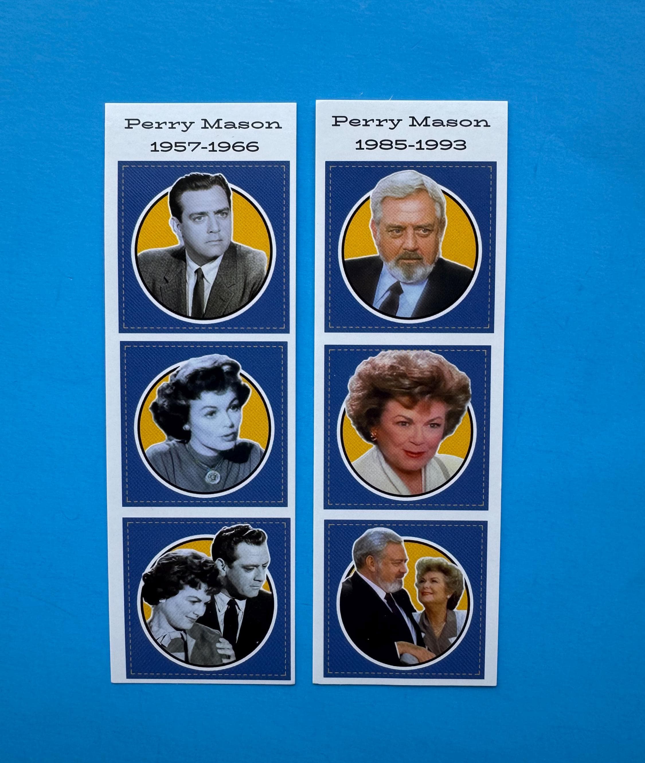 Perry Mason Bookmark Set: Raymond Burr & Barbara Hale, Lawyer Gift, Perry Mason Fan Gift - image 3