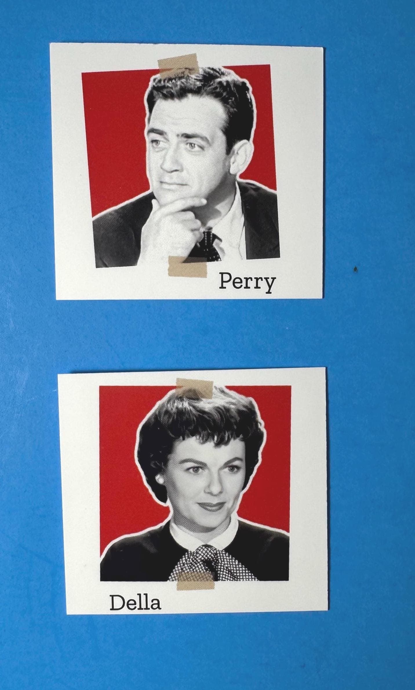 Perry Mason Magnet Set, Perry Mason Cast Magnets, Raymond Burr, Barbara Hale, Della Street, - image 3