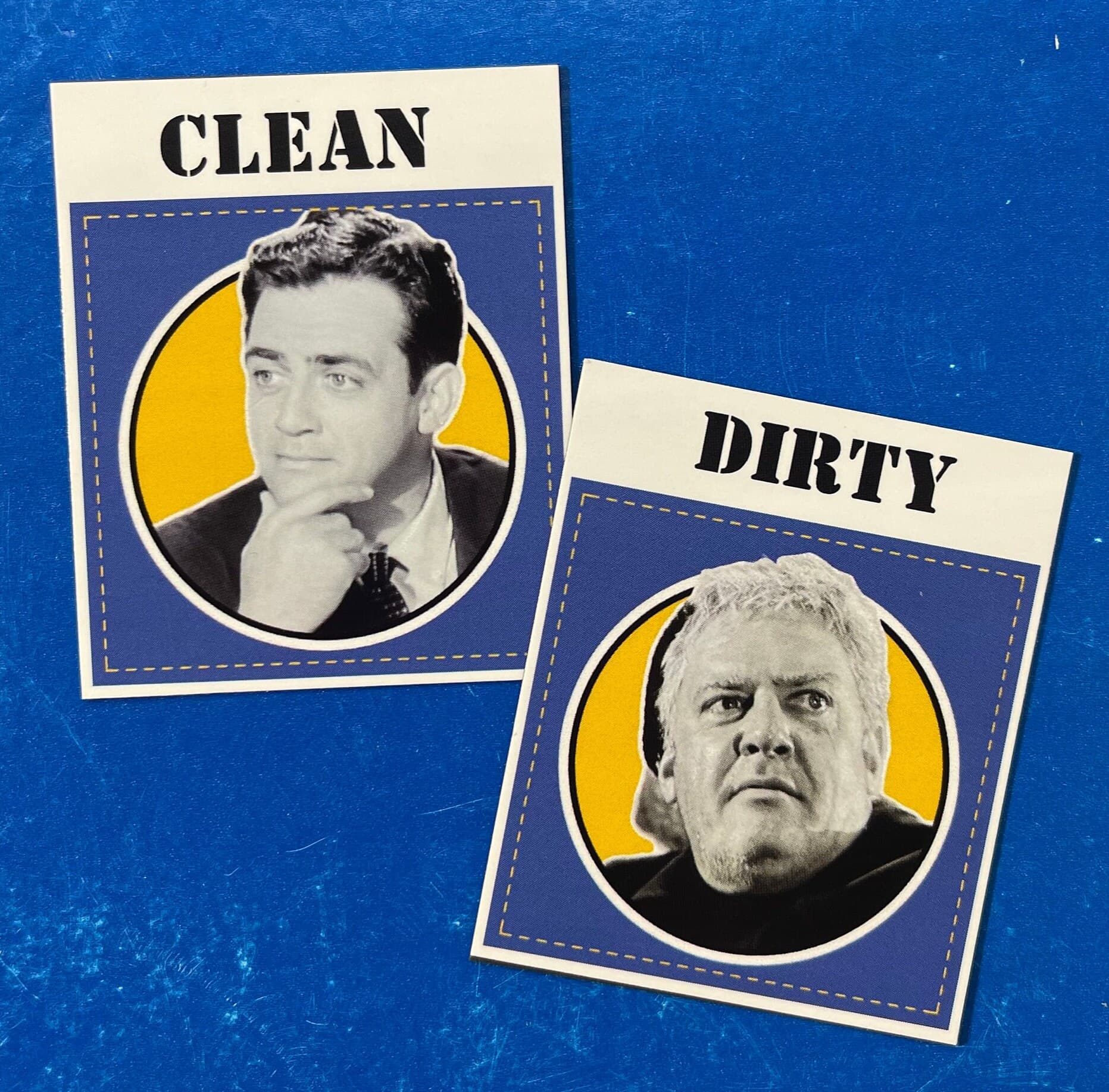 Perry Mason Magnet Set, Dishwasher Clean/ Dirty Magnets, Raymond Burr, Laundry Magnet, Perry Mason Fan Gift