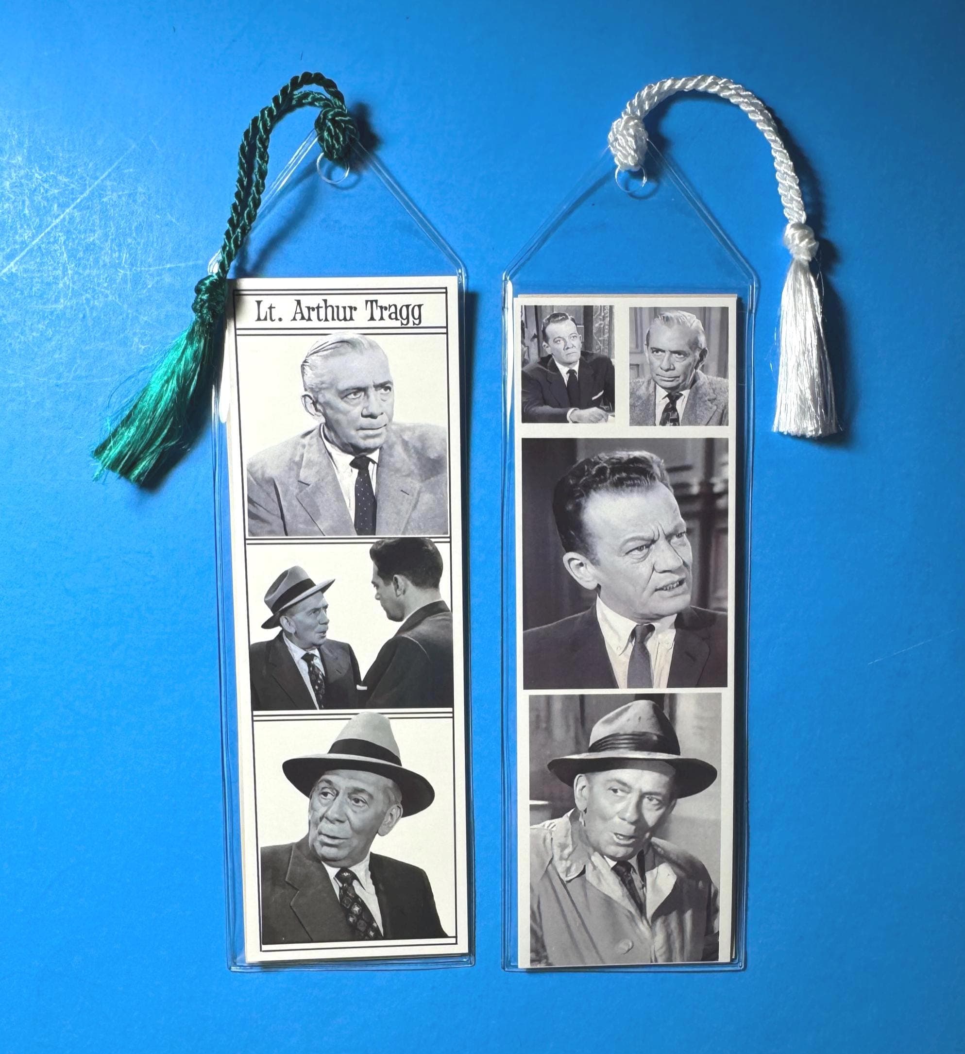 Perry Mason Bookmark Set, Hamilton Burger,  Lt. Tragg Fan Gift, Ray Collins, Lt. Tragg Bookmark, Perry Mason, Raymond Burr