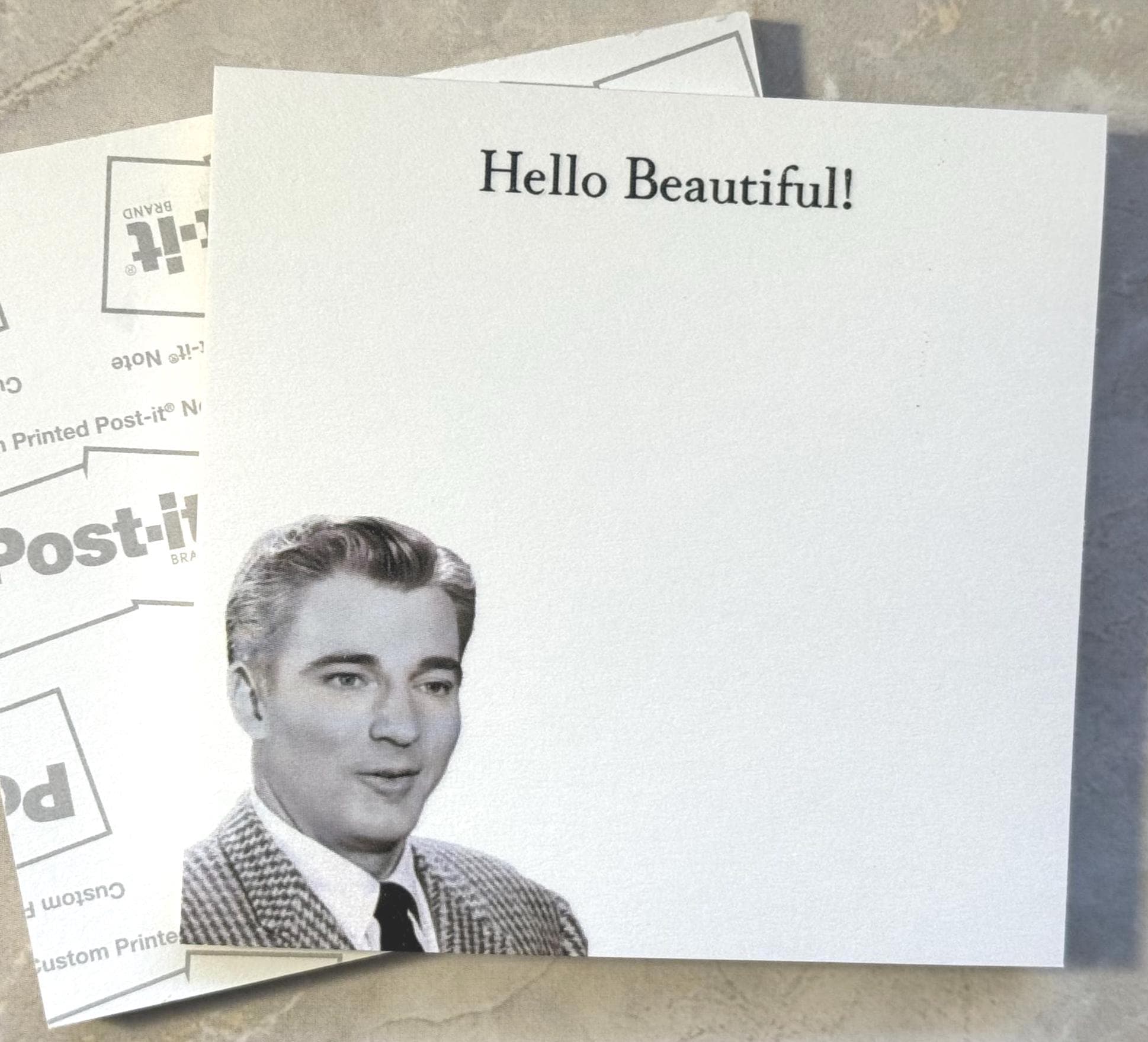 Perry Mason Post-It Notes, Paul Drake, William Hopper, "Hello Beautiful!" Perry Mason Sticky Notes