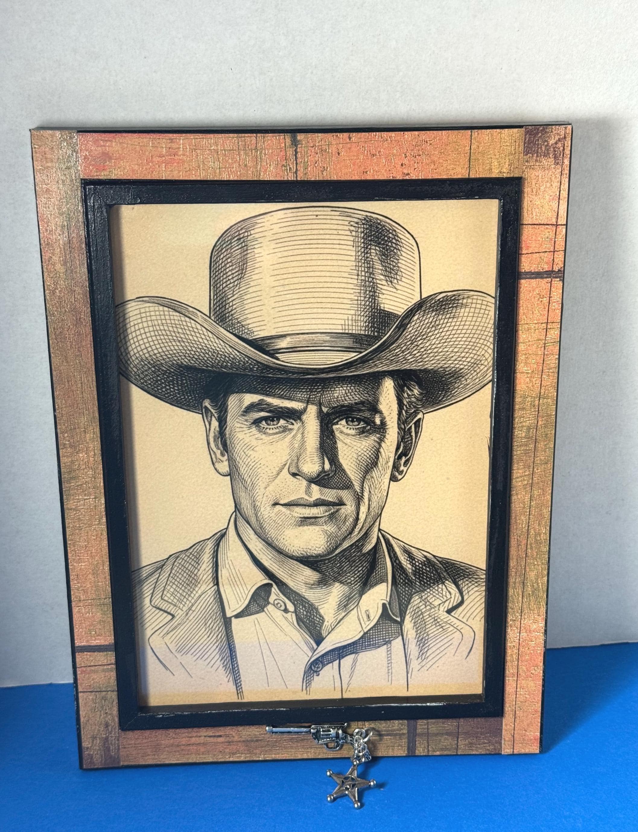 Gunsmoke Marshal Dillon Framed Photo, James Arness Artwork, Gunsmoke Framed Art