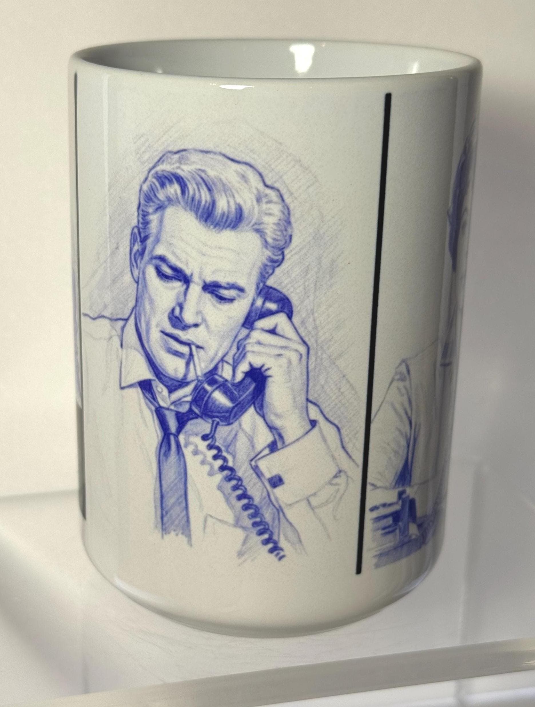 Perry Mason Large 15 Ounce Mug, Raymond Burr, Barbara Hale, Della Street, Perry Mason Cast Mug, - image 3