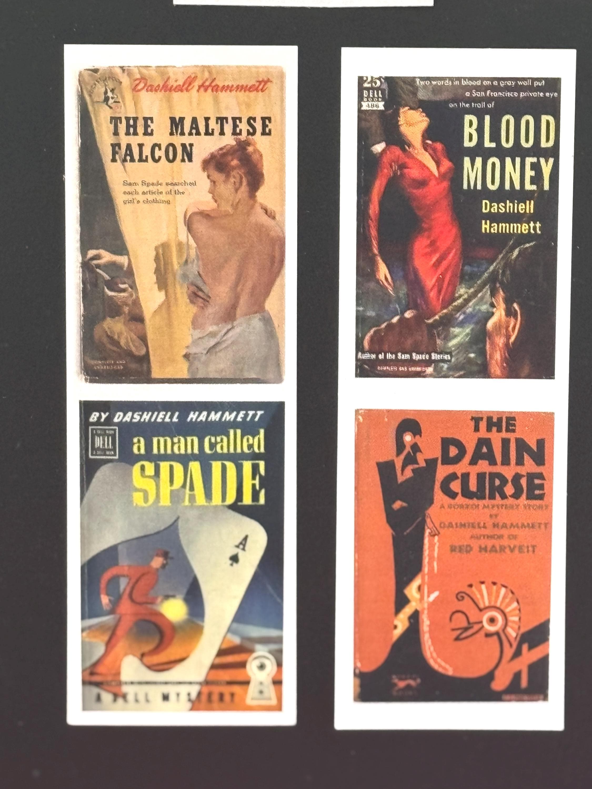 Dashiell Hammett Bookmark: Vintage Mystery Novel Covers