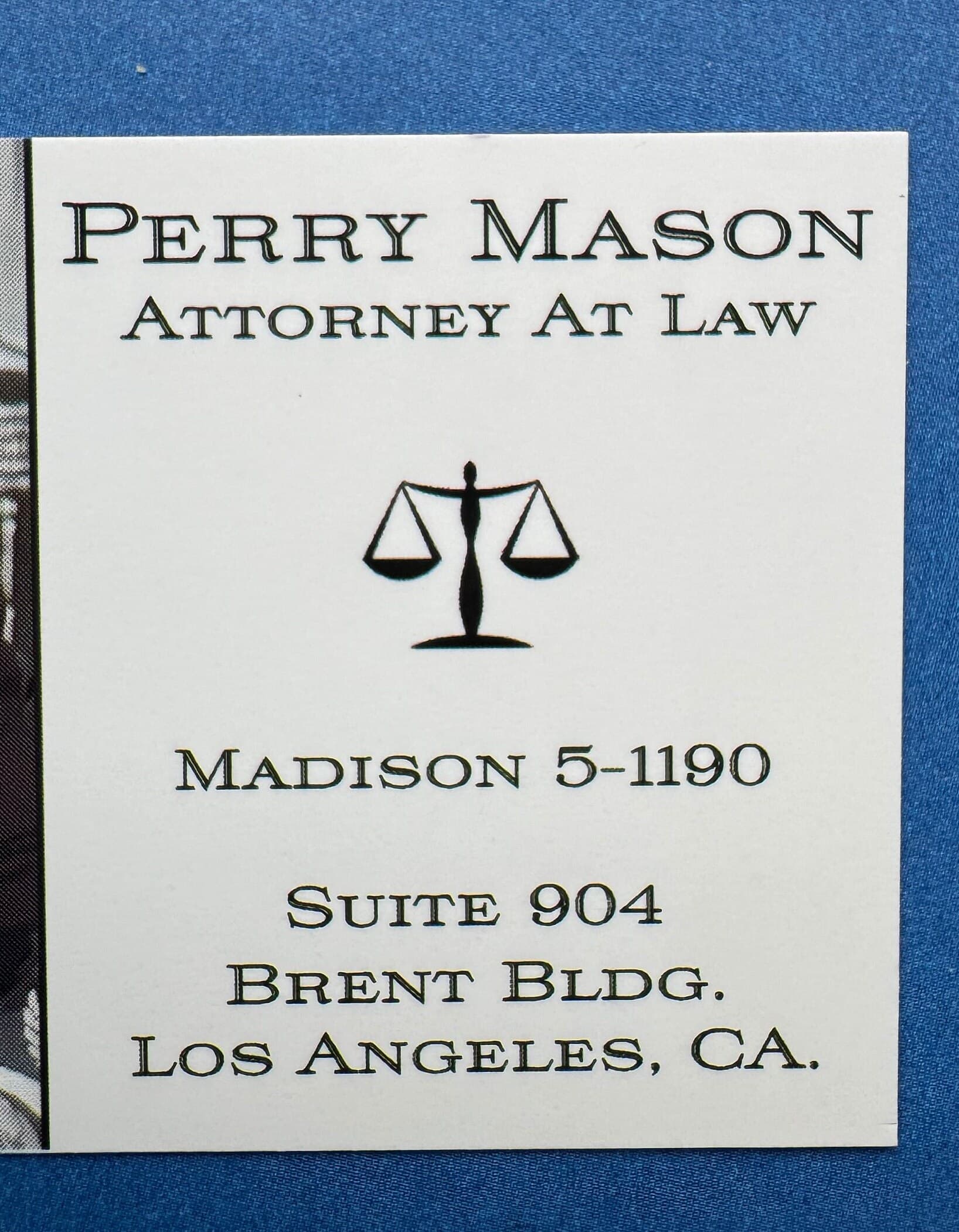 Perry Mason Business Card Magnet: Classic TV Lawyer Gift - image 4