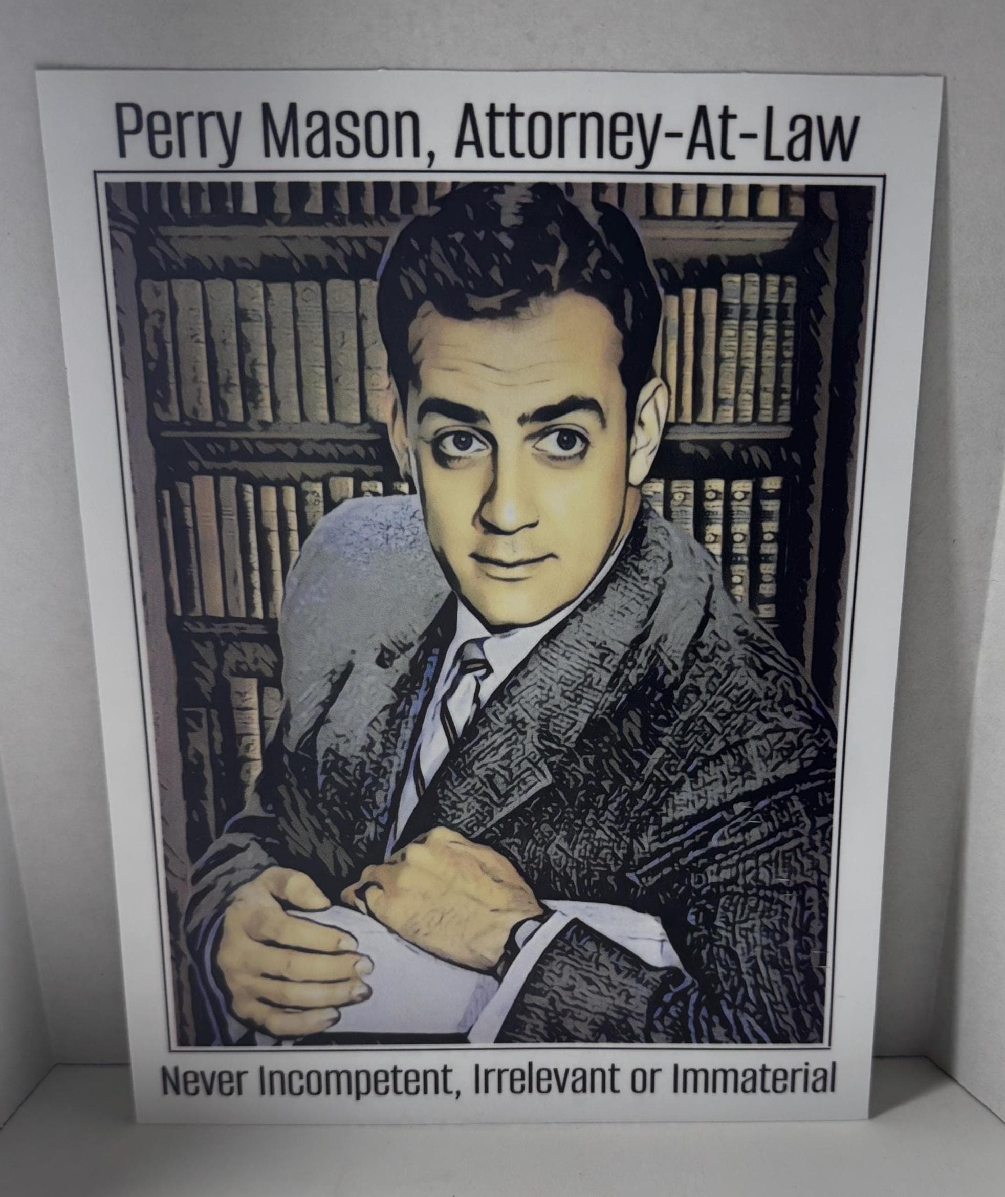Perry Mason,  Perry Mason Mini Poster Print, Raymond Burr, Wall Art, Lawyer Gift,  Perry Mason Fan Gift, - image 3