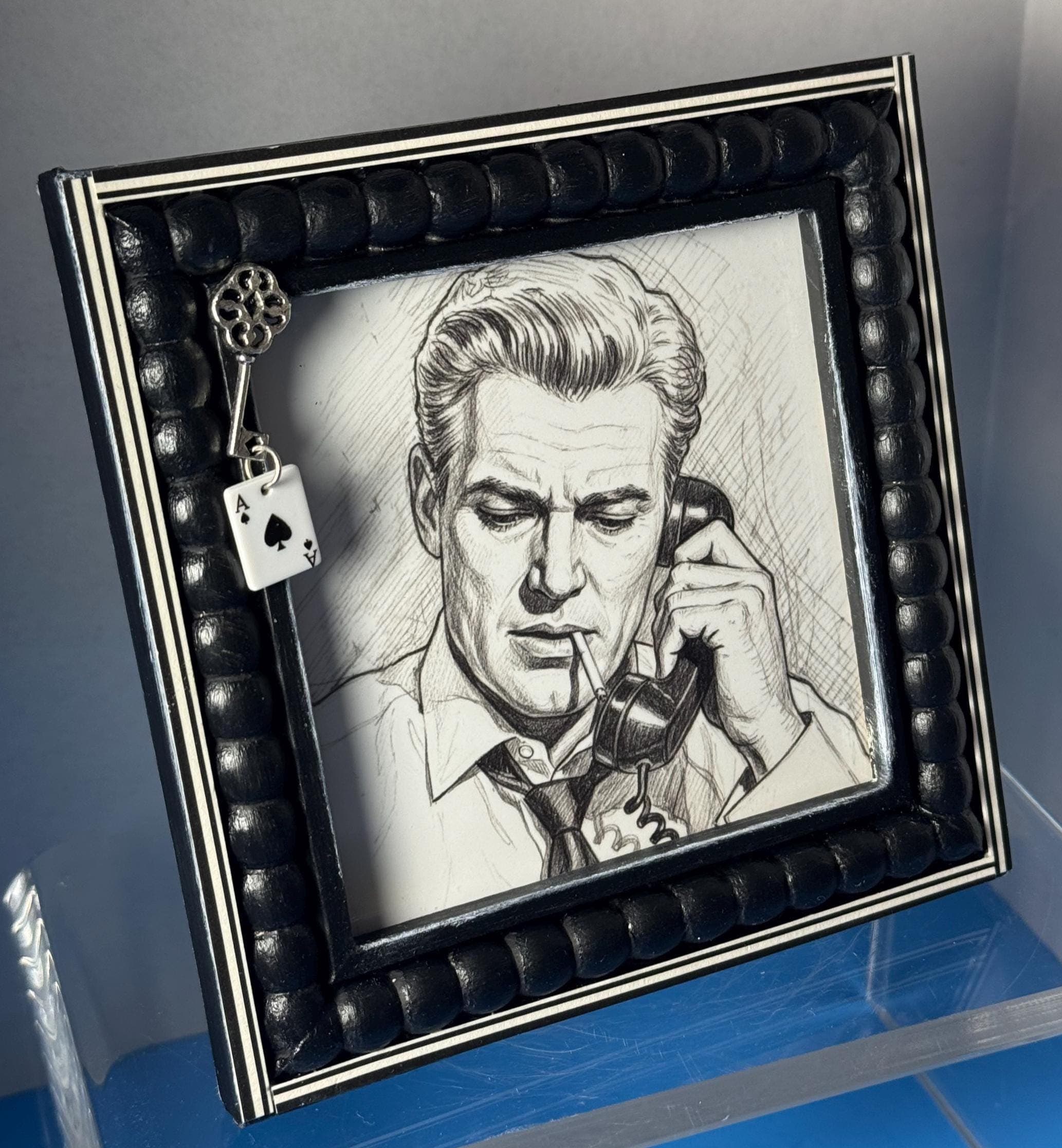 Perry Mason Framed Photo, Paul Drake Framed Artwork, William Hopper, Paul Drake Detective - image 3