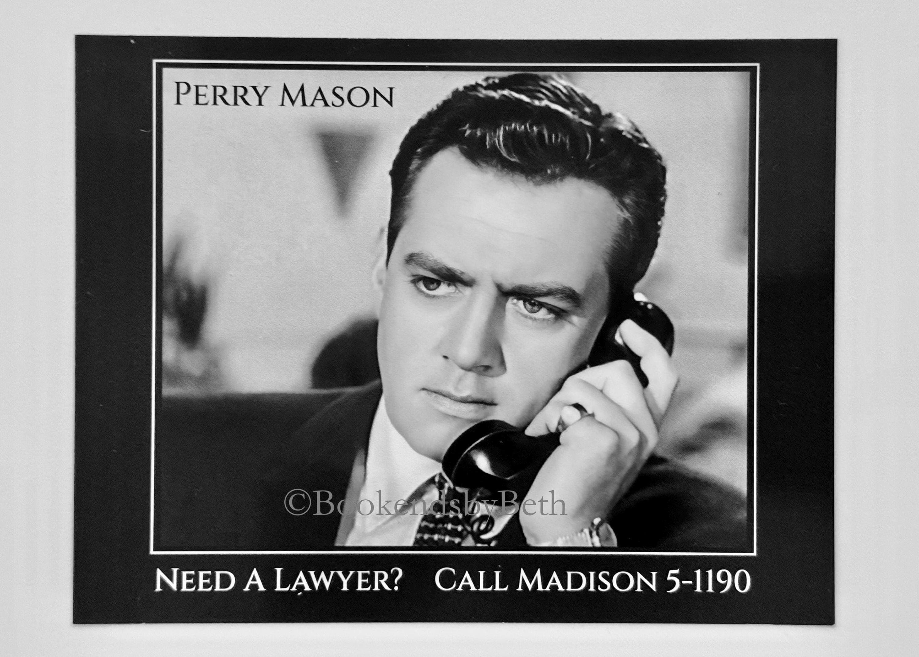 Perry Mason TV Show Magnet: Raymond Burr, Perry Mason Fan Gift,  Lawyer Gift - image 3