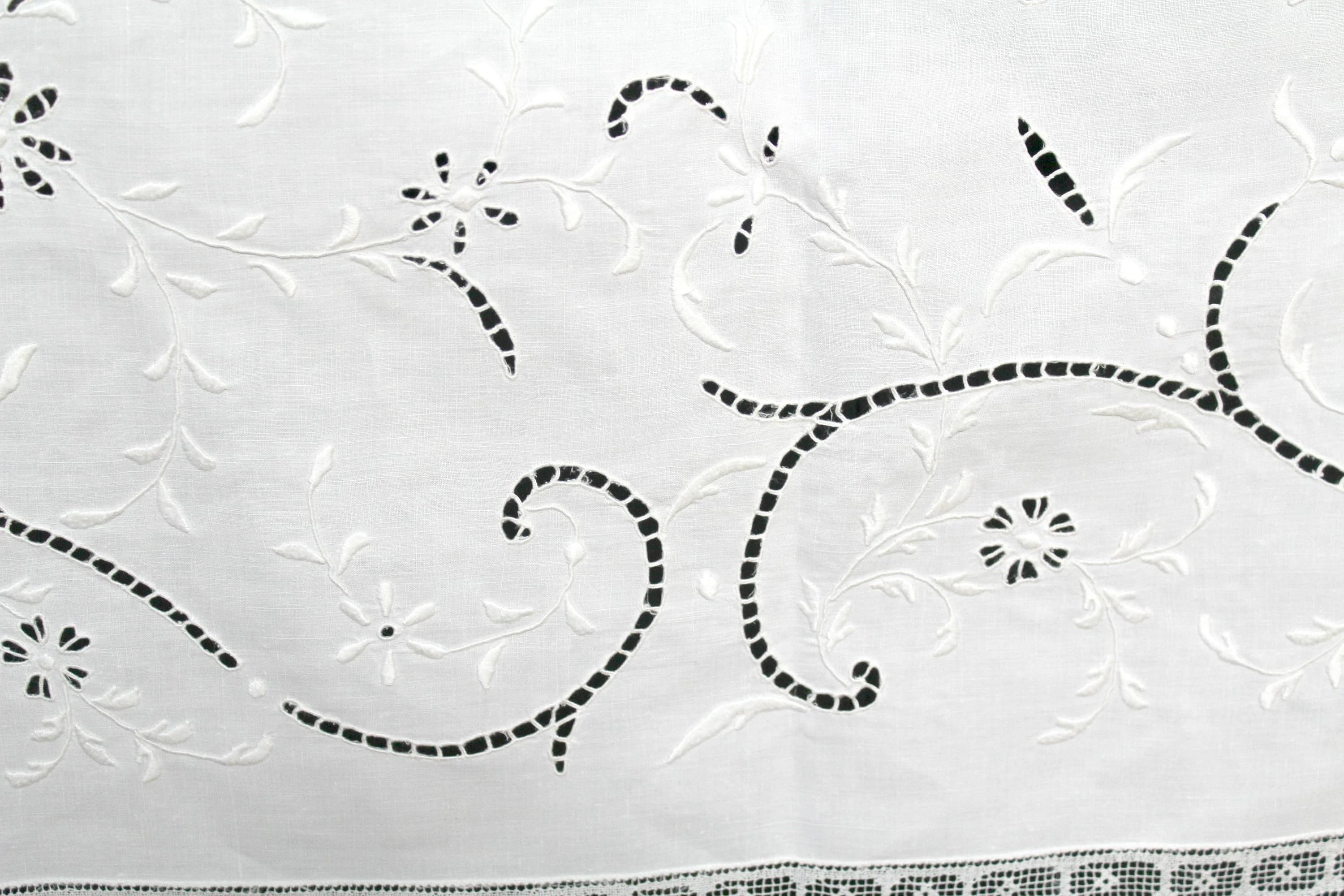 Antique  Tablecloth 75'' X 75'' Square Hand Made - image 5