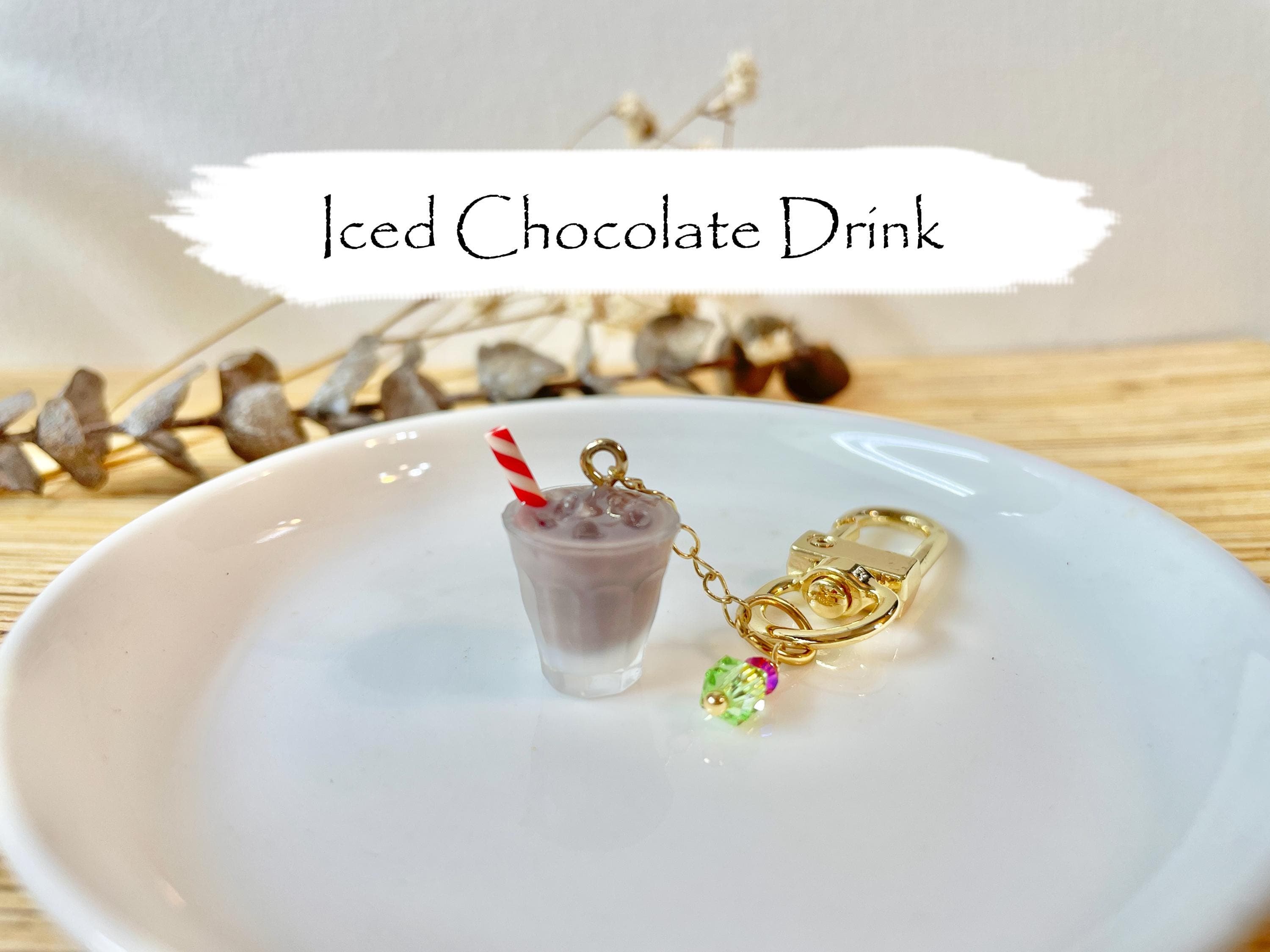 Iced Chocolate Keychain with 14k Gold Plated Findings, Anti-tarnish, Anti-Rust (Handmade by Donuthings) - image 3