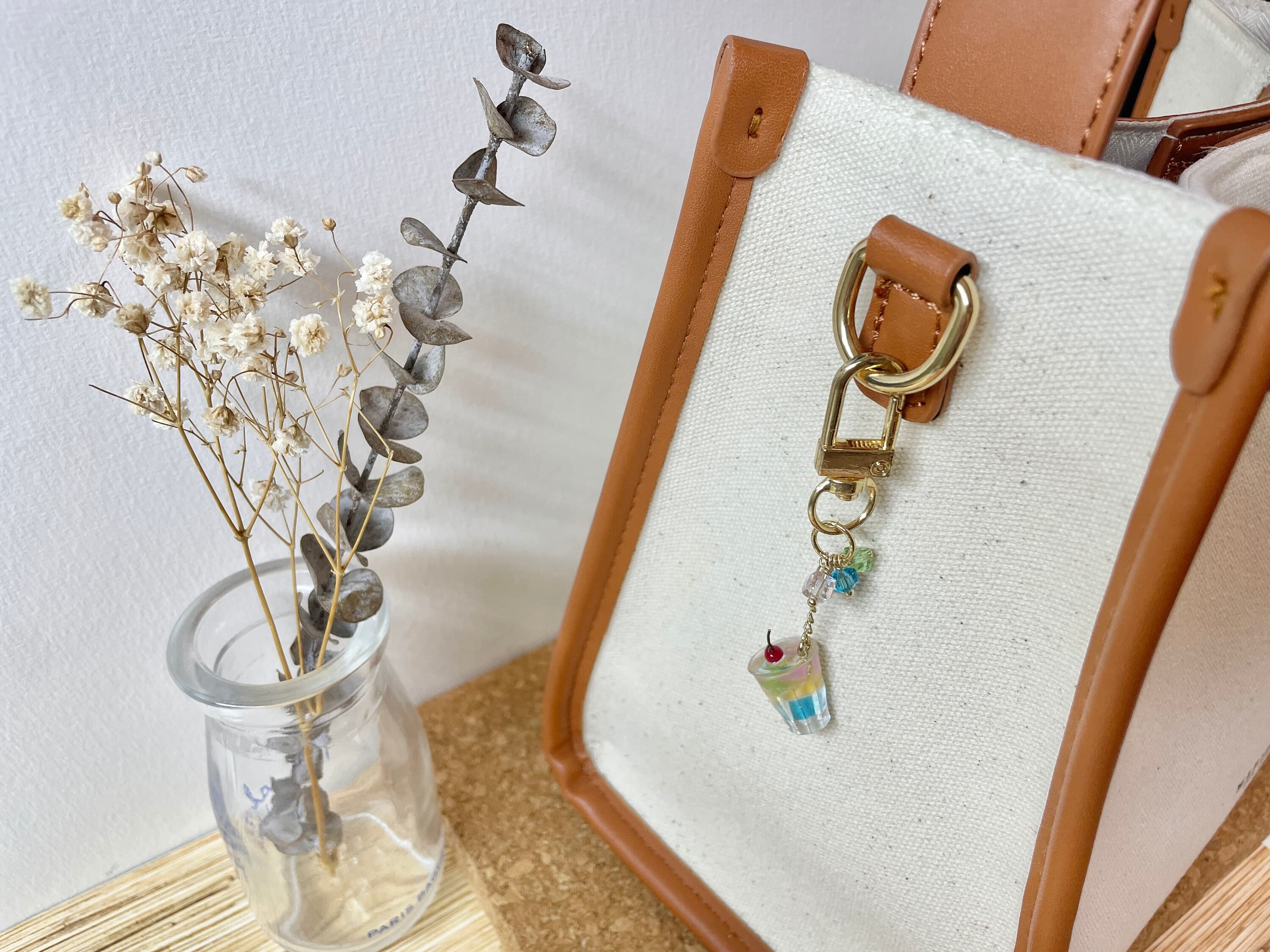 Boba Milk Tea Keychain Flat Base Type with 14k Gold Plated Findings, Anti-tarnish, Anti-Rust (Handmade by Donuthings) - image 4