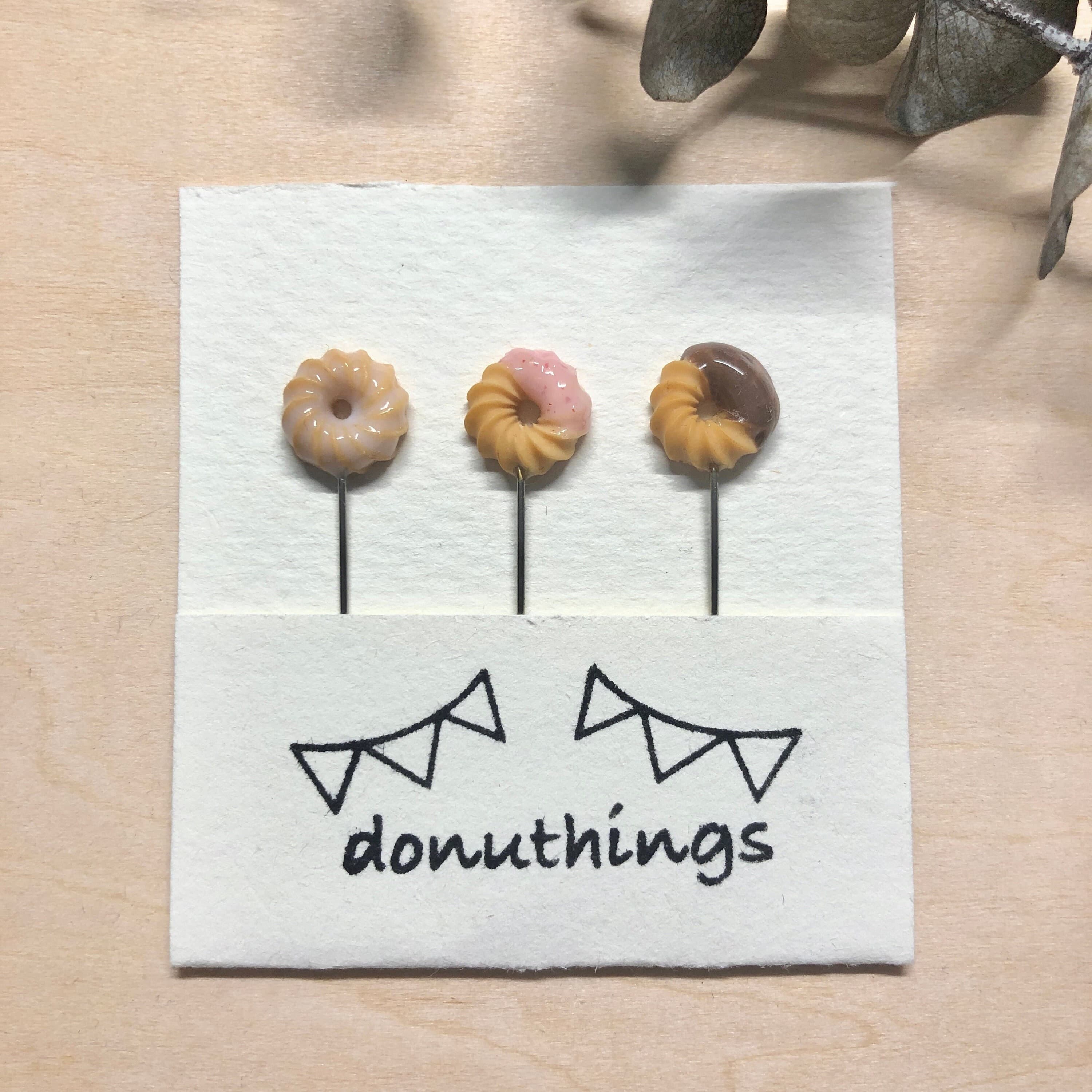 Handmade French Cruller Donut Hijab Pins - Set of 3 - image 3
