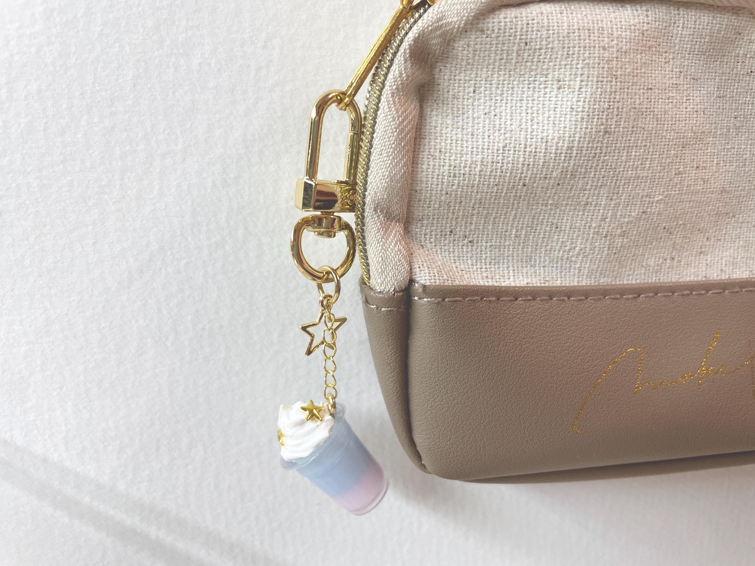 Pastel Dreamy Latte Keychain with 14k Gold Plated Findings, Anti-tarnish, Anti-Rust (Handmade by Donuthings) - image 4