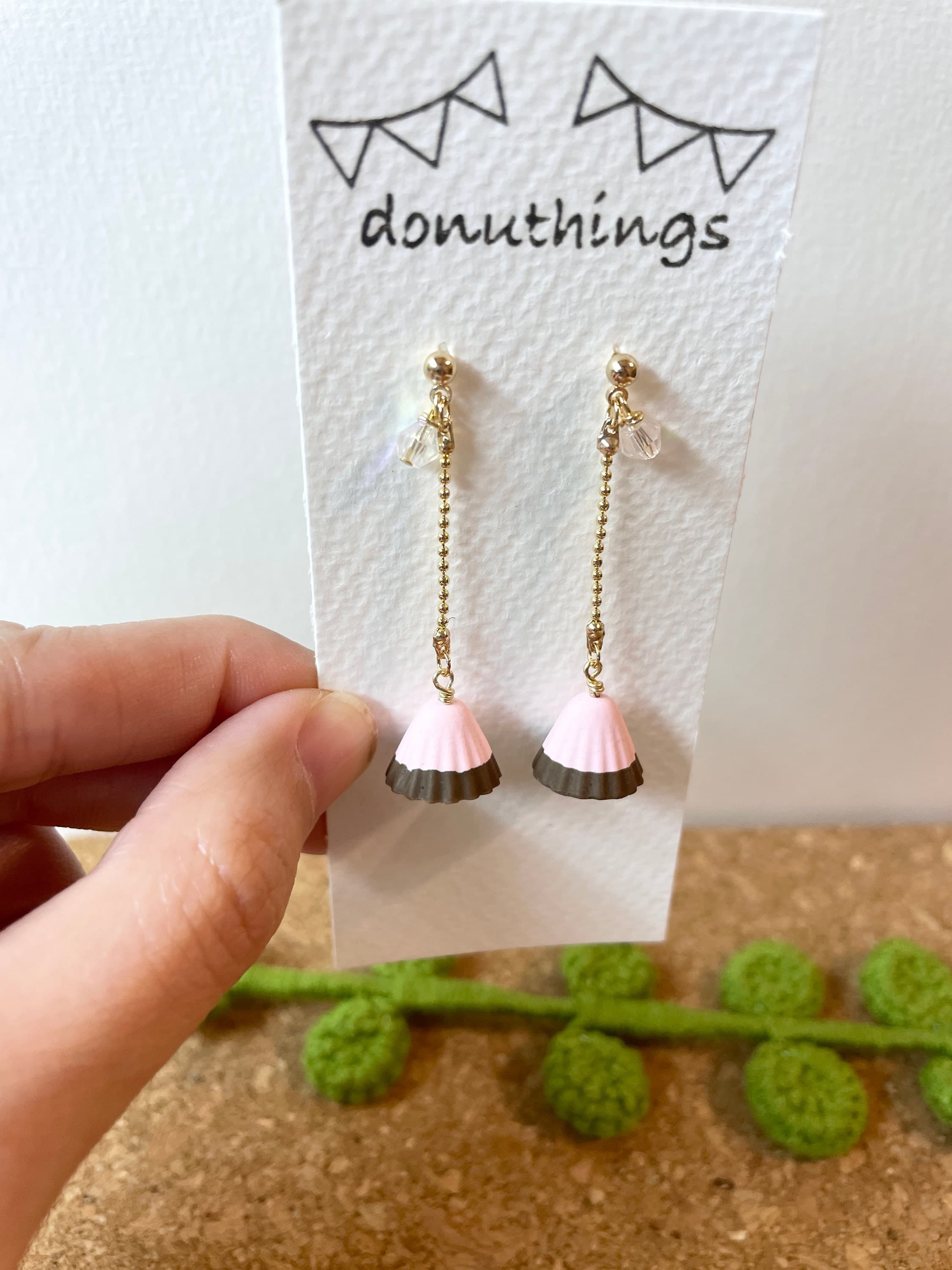 S925 Apollo Strawberry Chocolate Dangle Earrings, 925 Silver Studs, Anti-Tarnish (Handmade by Donuthings) - image 3