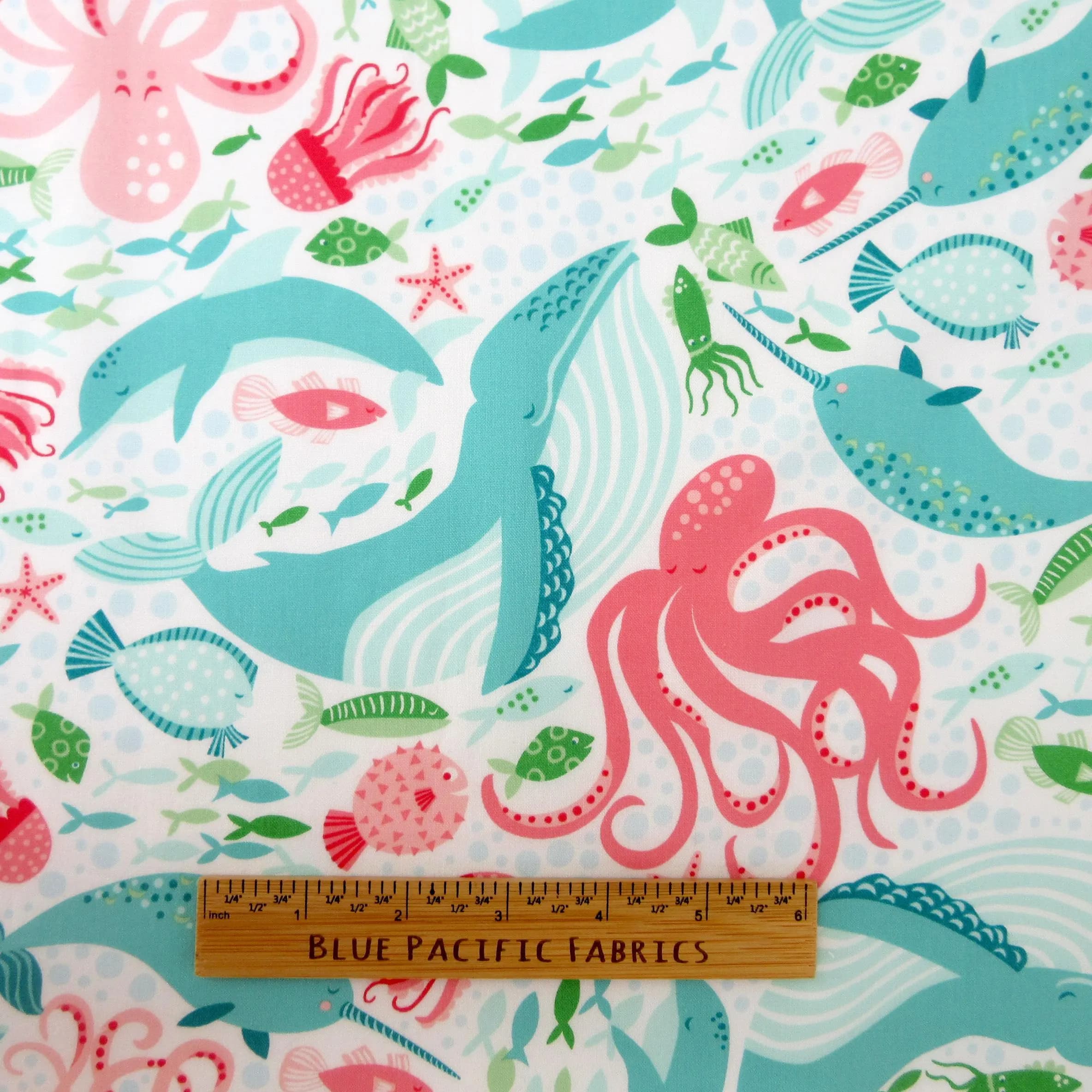 Rare Fabric, Coral Queen of the Sea by Moda, Last One Yard - image 5