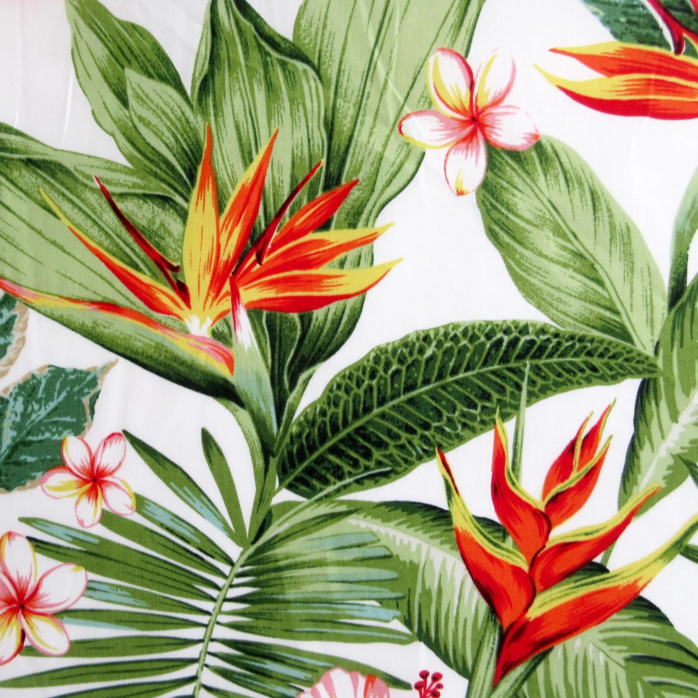 Fabric, Tropical Blossom Paradise on Cream, Hawaiian Floral, By the Yard